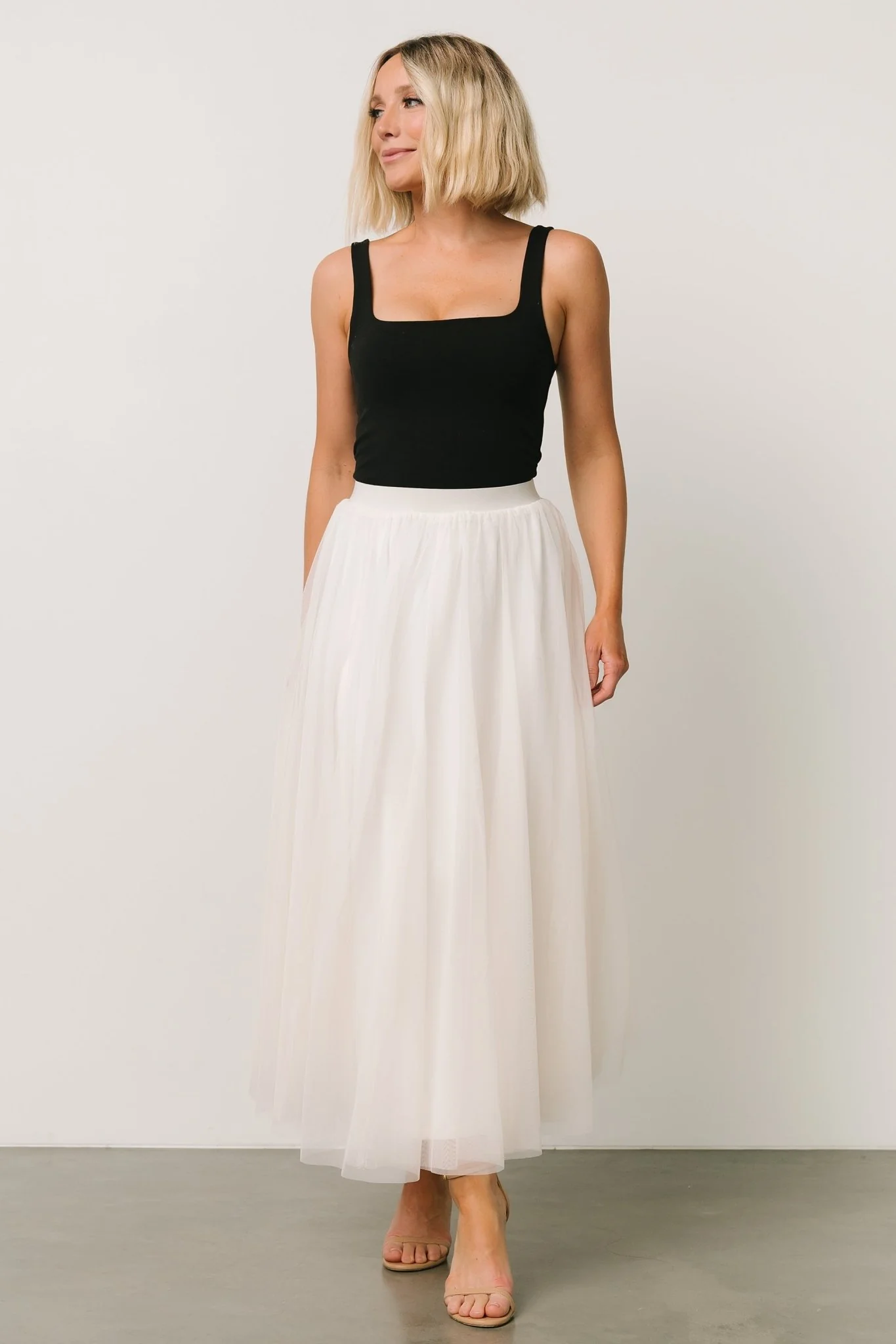 Mila Tulle Skirt | Cream