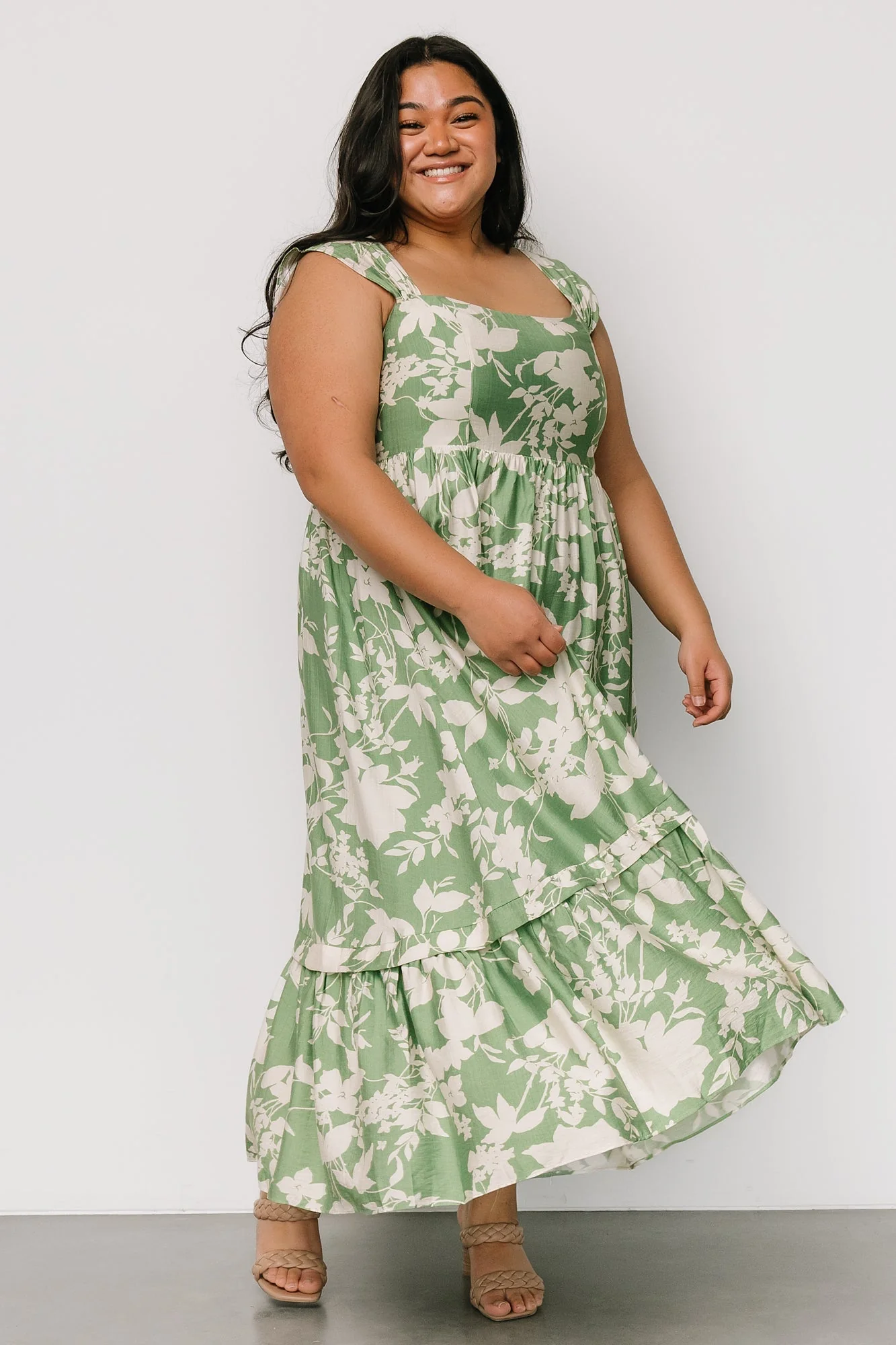 Aita Maxi Dress | Green + Ivory Floral