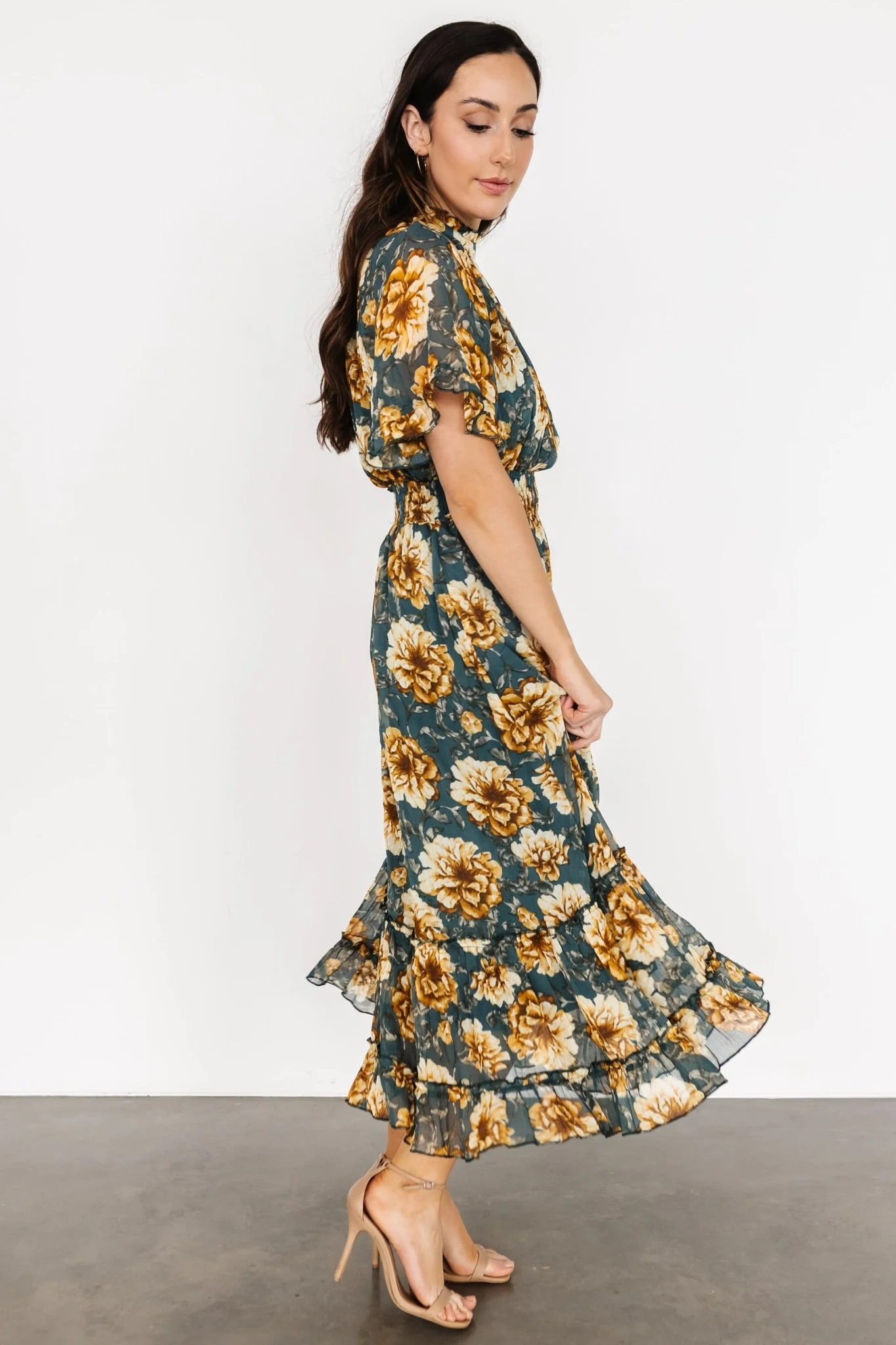 Ashton Maxi Dress | Topaz + Gold Floral