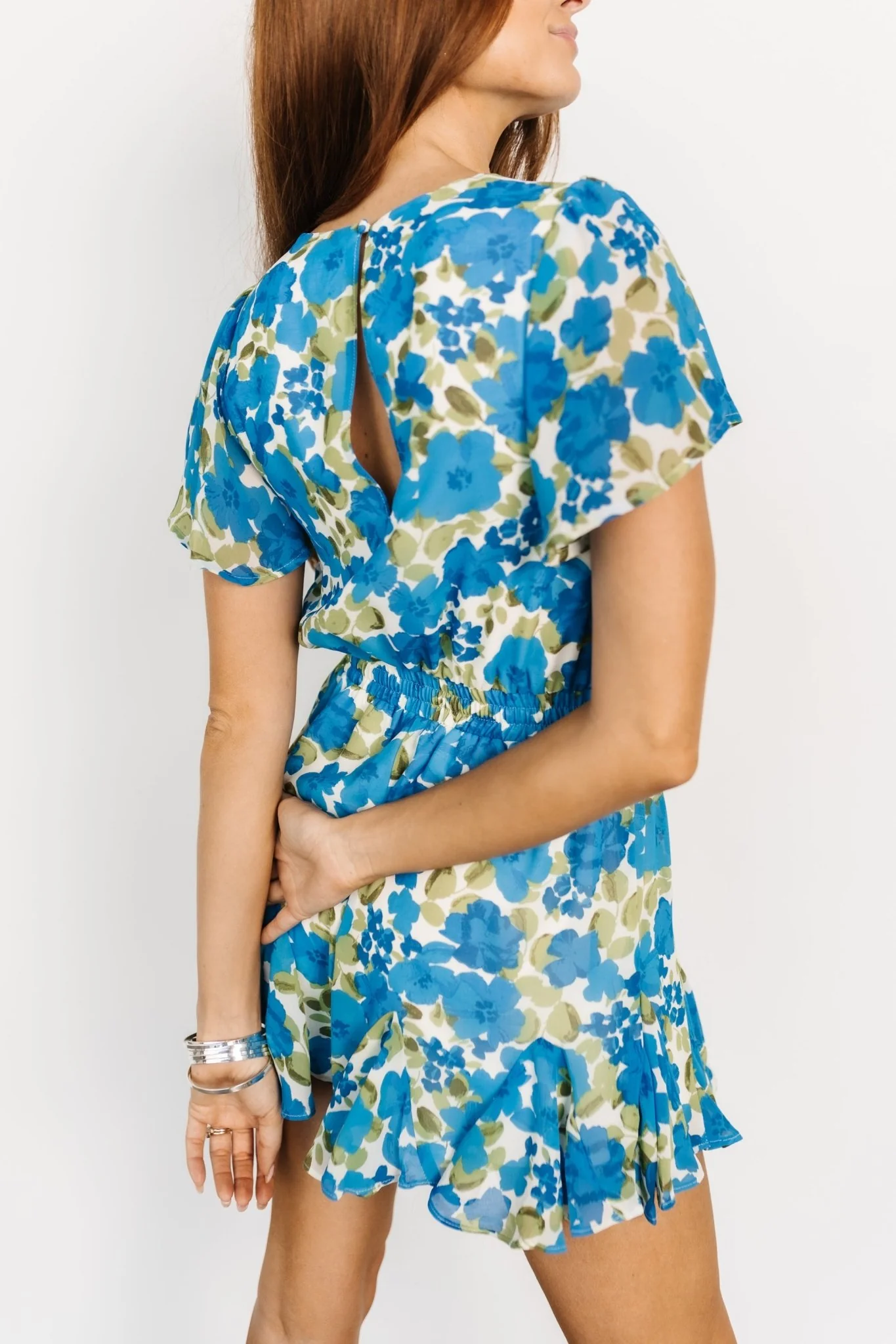 Candy Romper | Blue + Olive