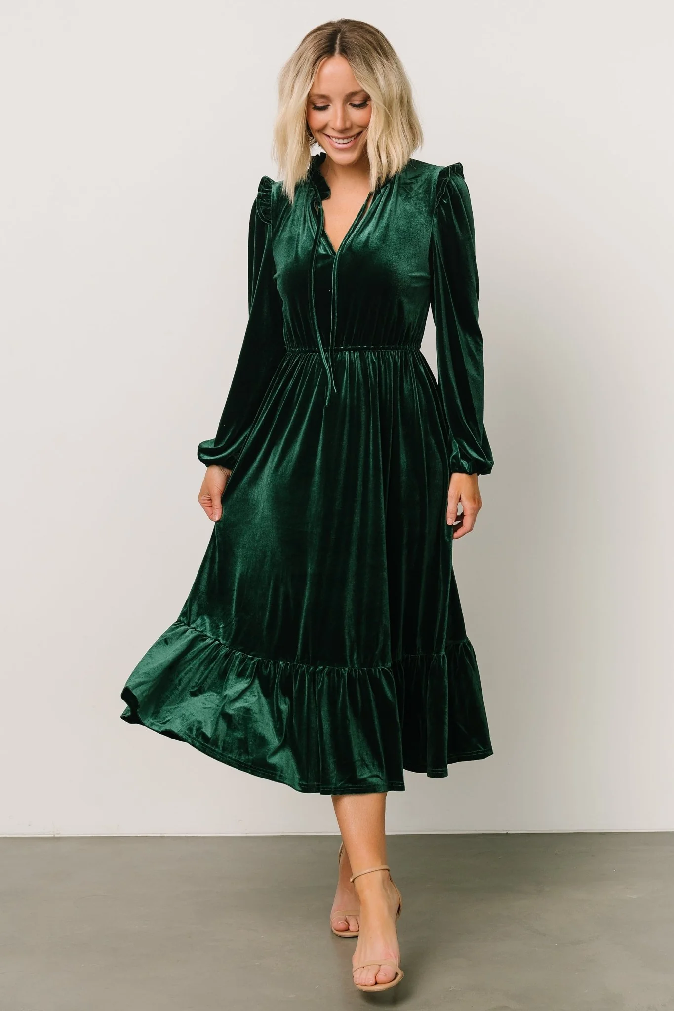 Amadora Velvet Dress | Green