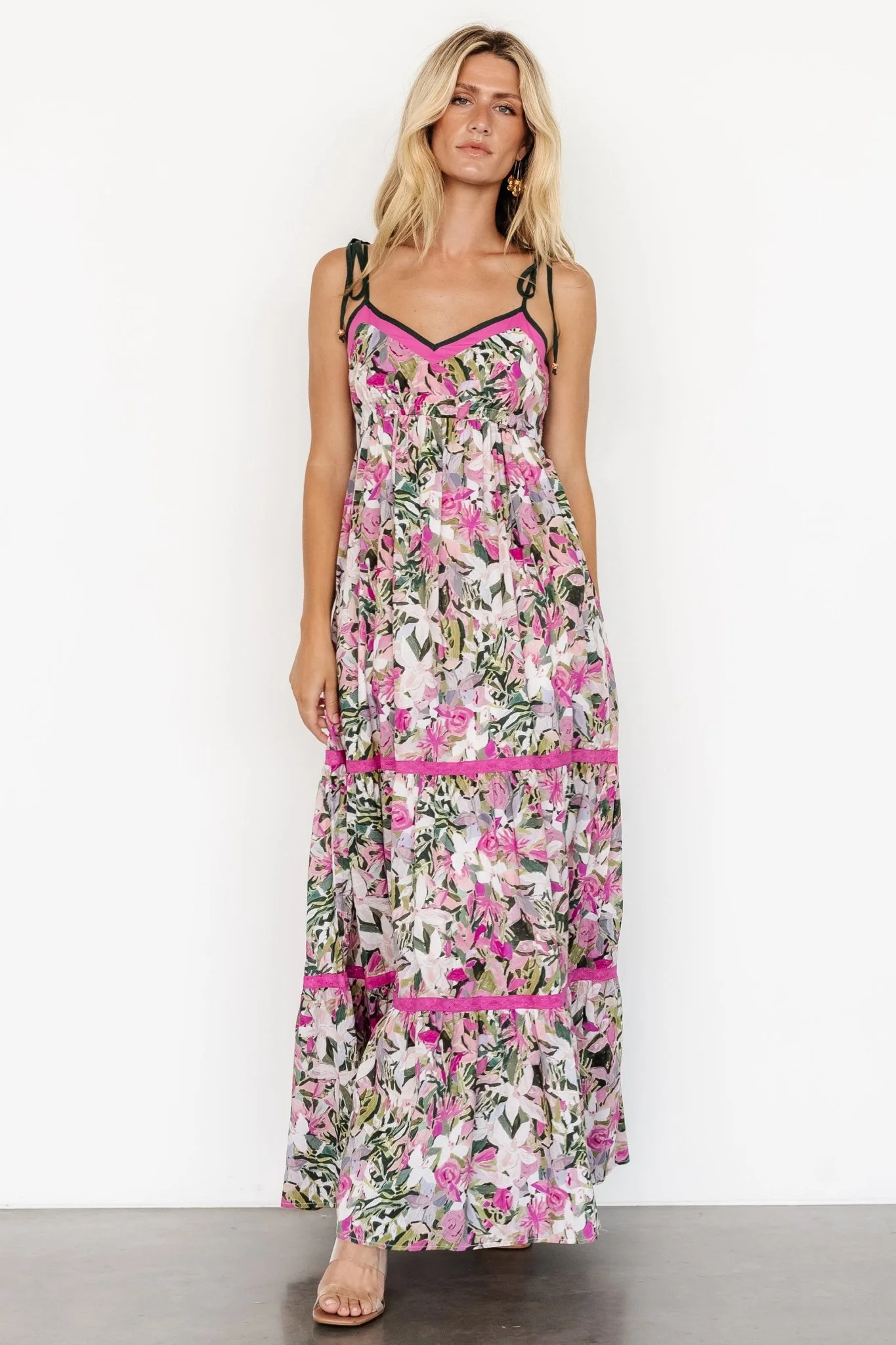 Pierrette Maxi Dress | Pink Multi