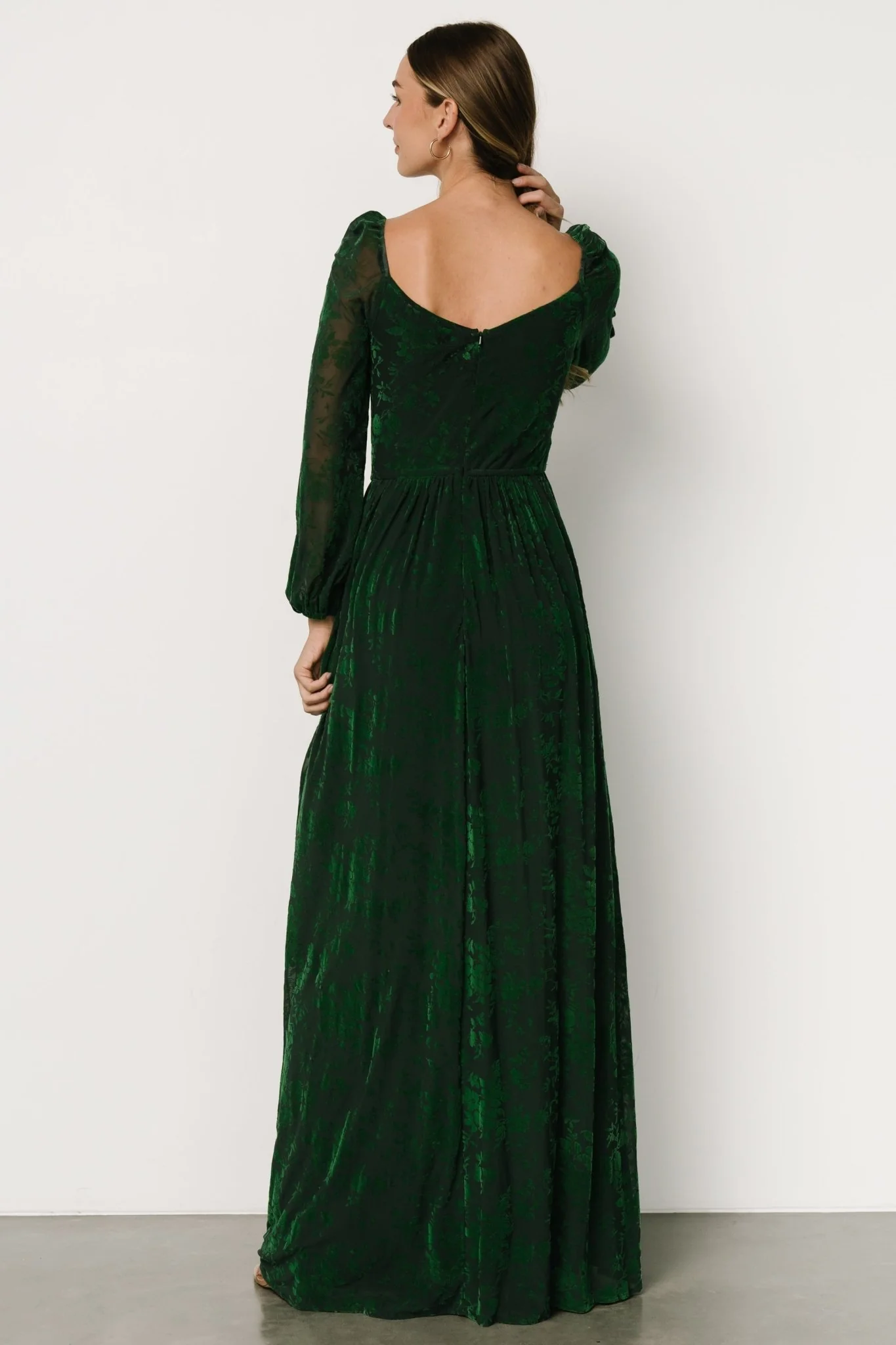 Mable Velvet Maxi Dress | Green