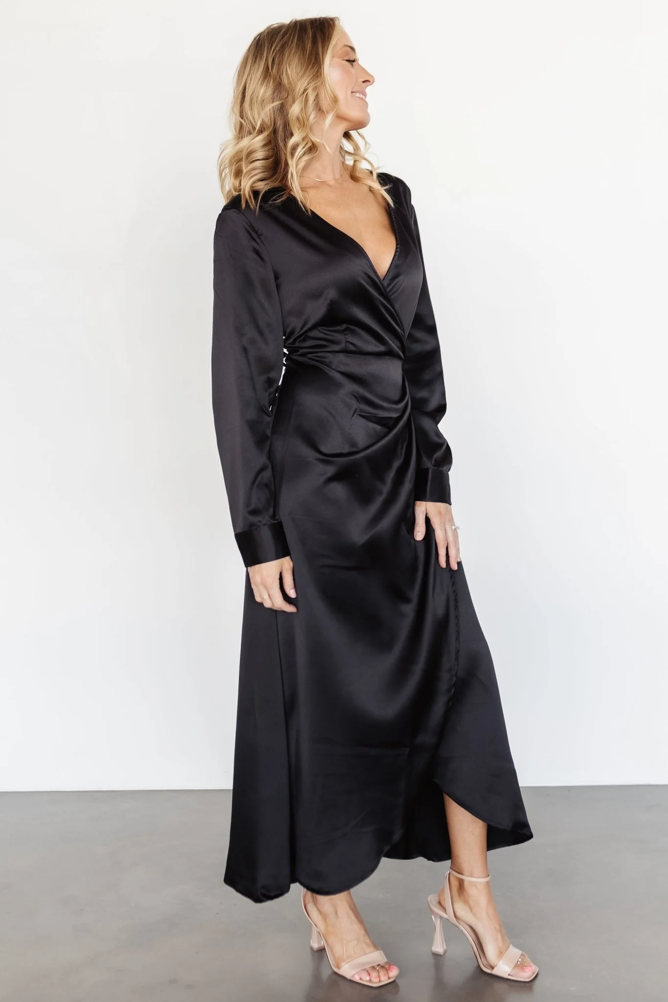 Lawrence Wrap Maxi Dress | Black