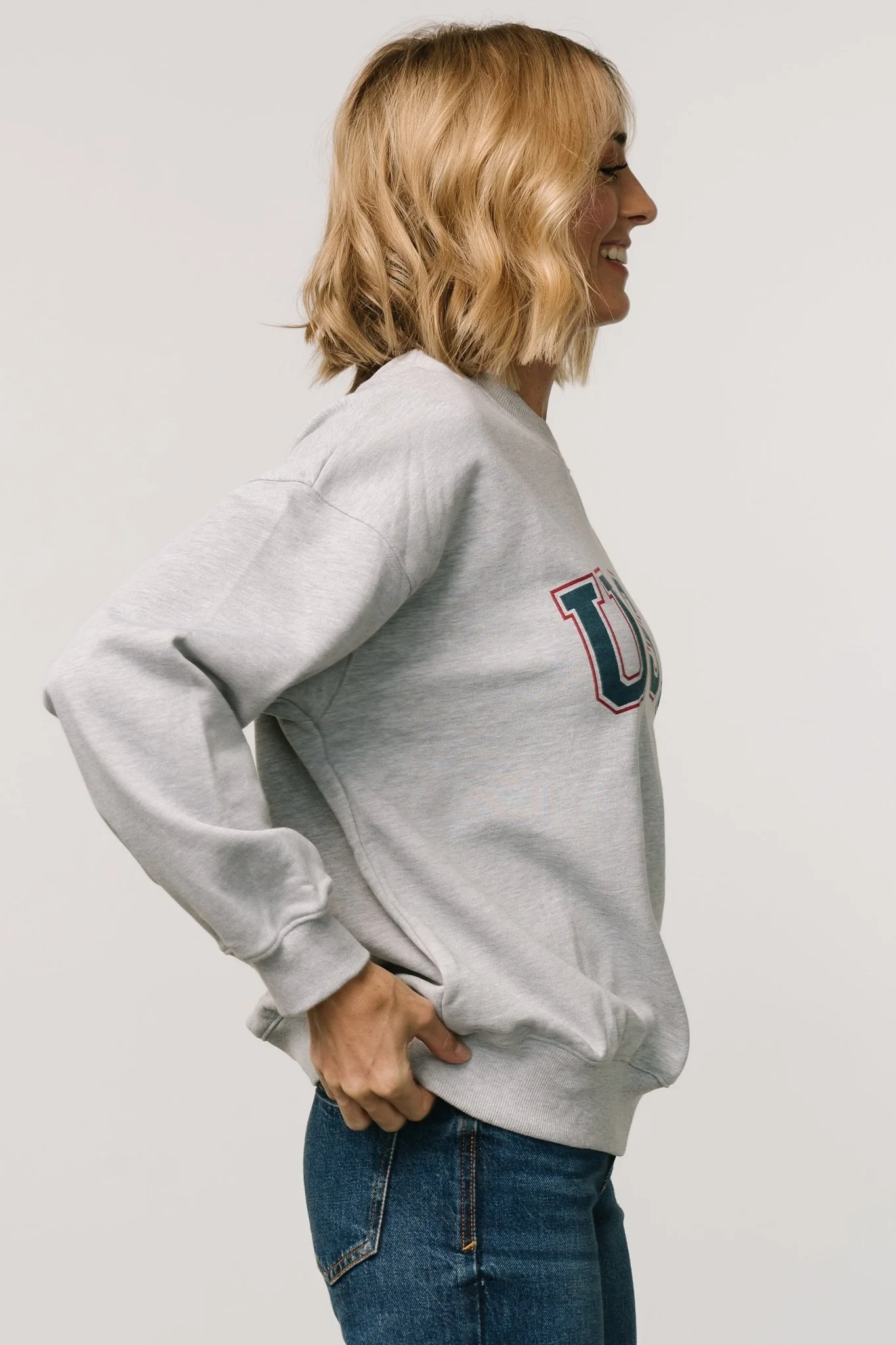 USA Oversized Sweatshirt | Heather Gray
