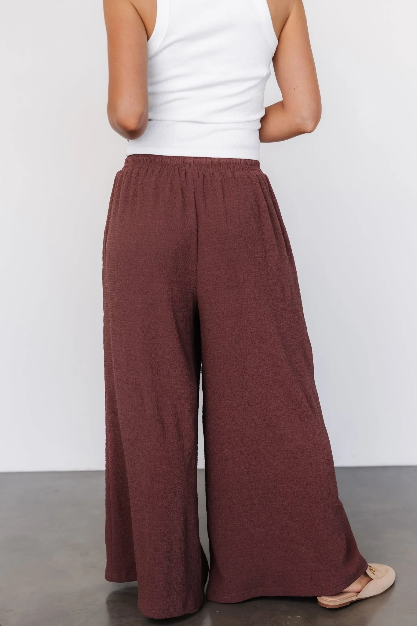 Florence Textured Pants | Desert Rose