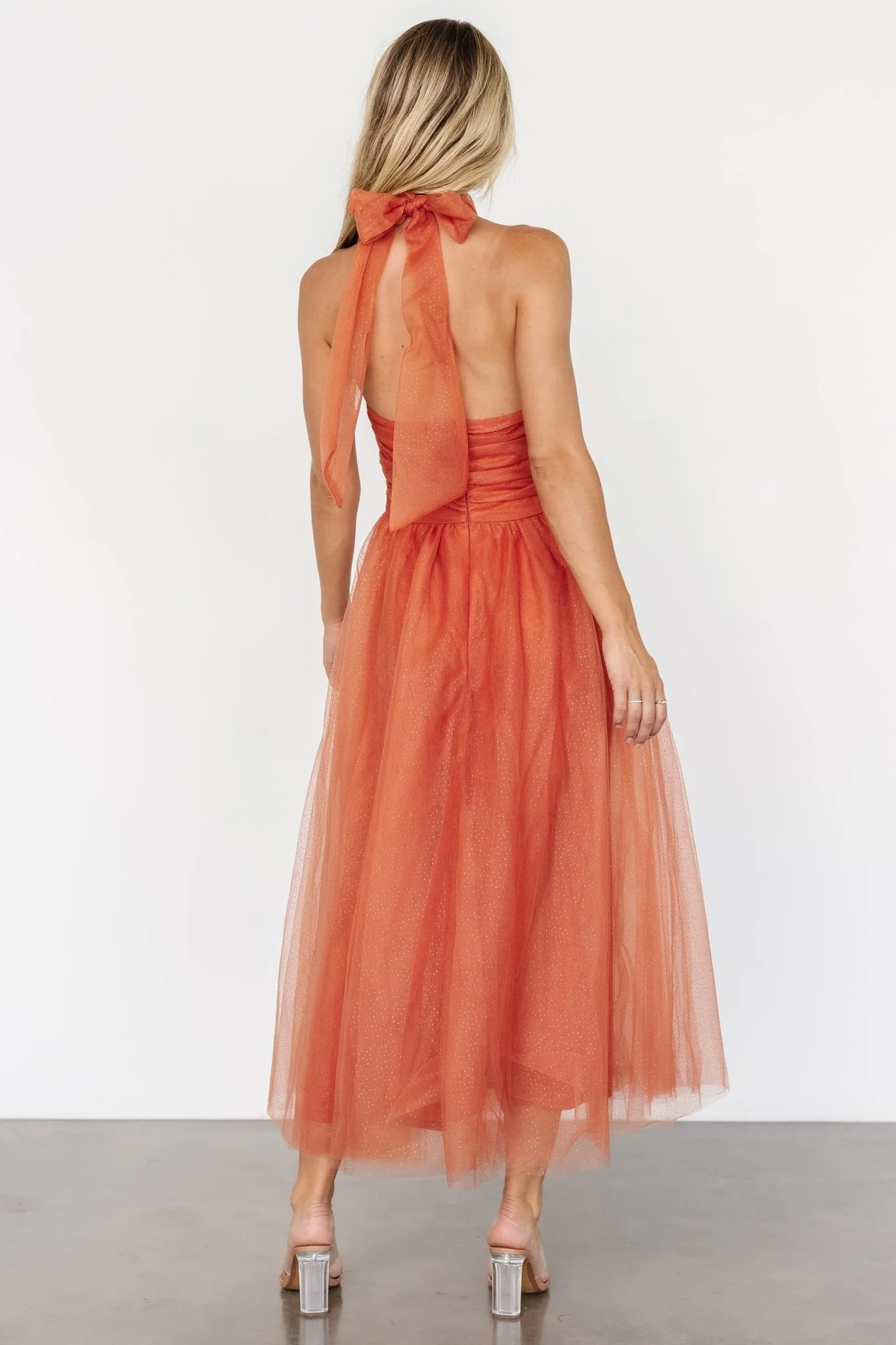 Thea Halter Dress | Rust