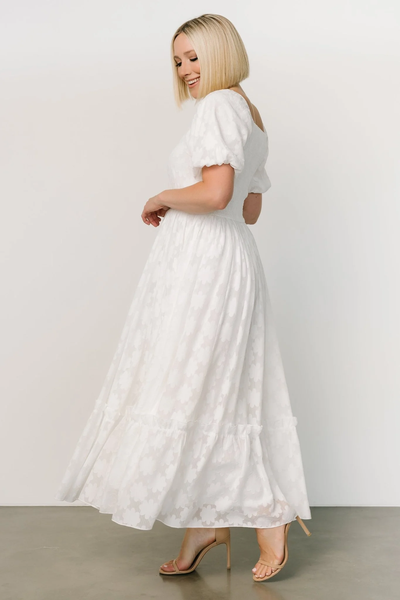 Alta Jacquard Maxi Dress | Off White