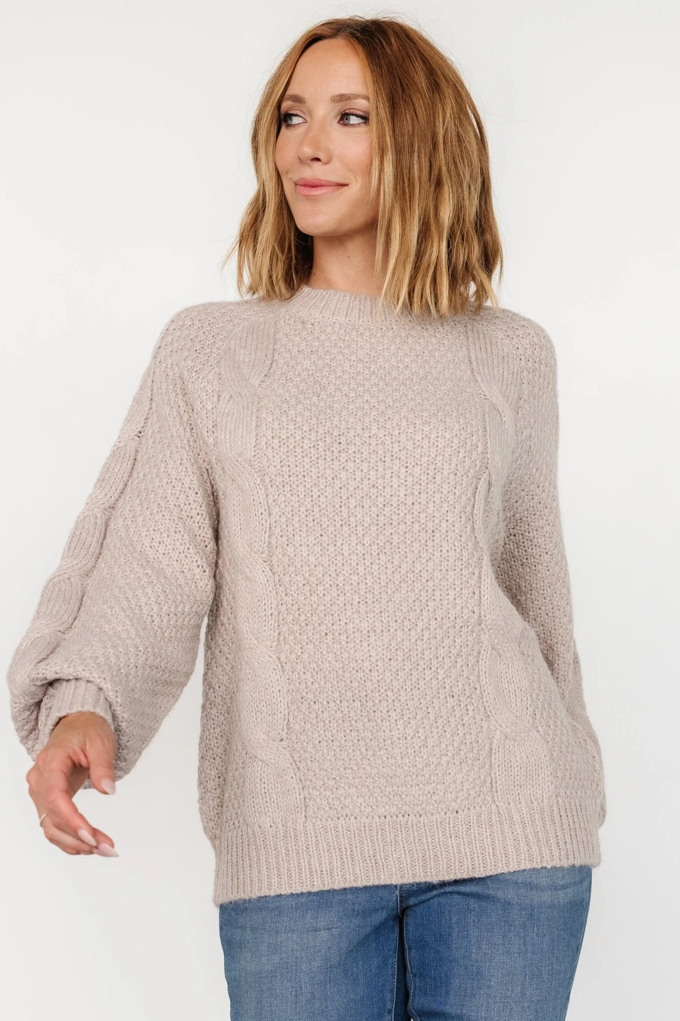 Lukas Cable Knit Sweater | Natural