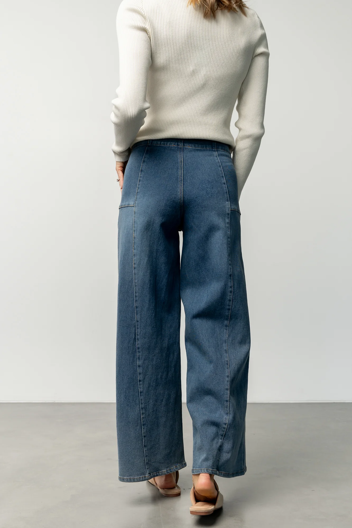 Emmi Mid Rise Wide Leg Jeans | Dark Wash