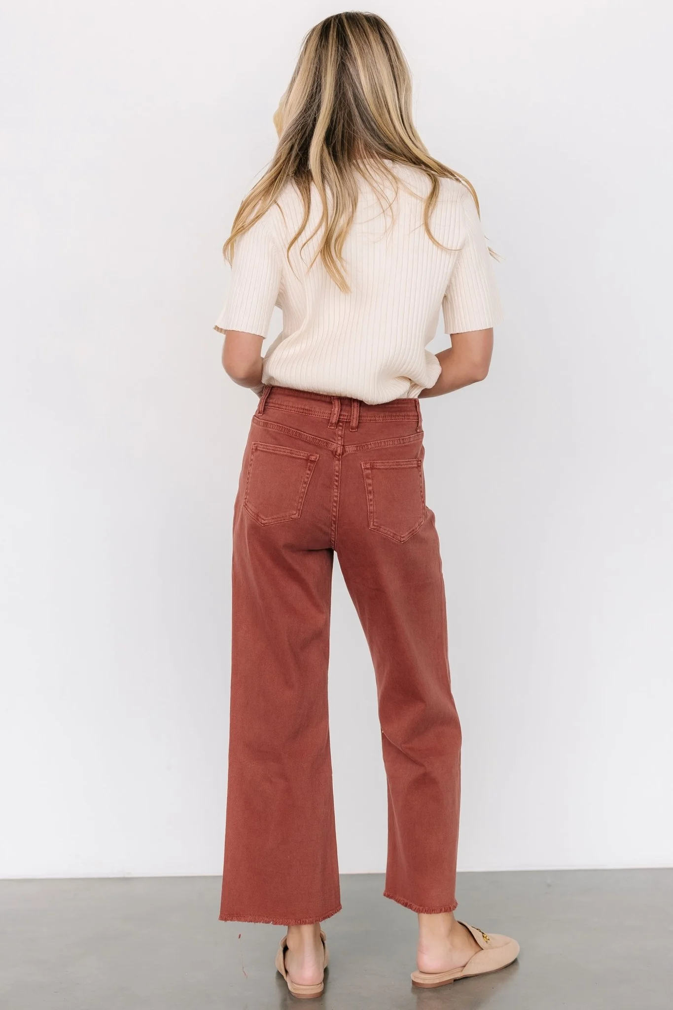 Spence Denim Pants | Terracotta