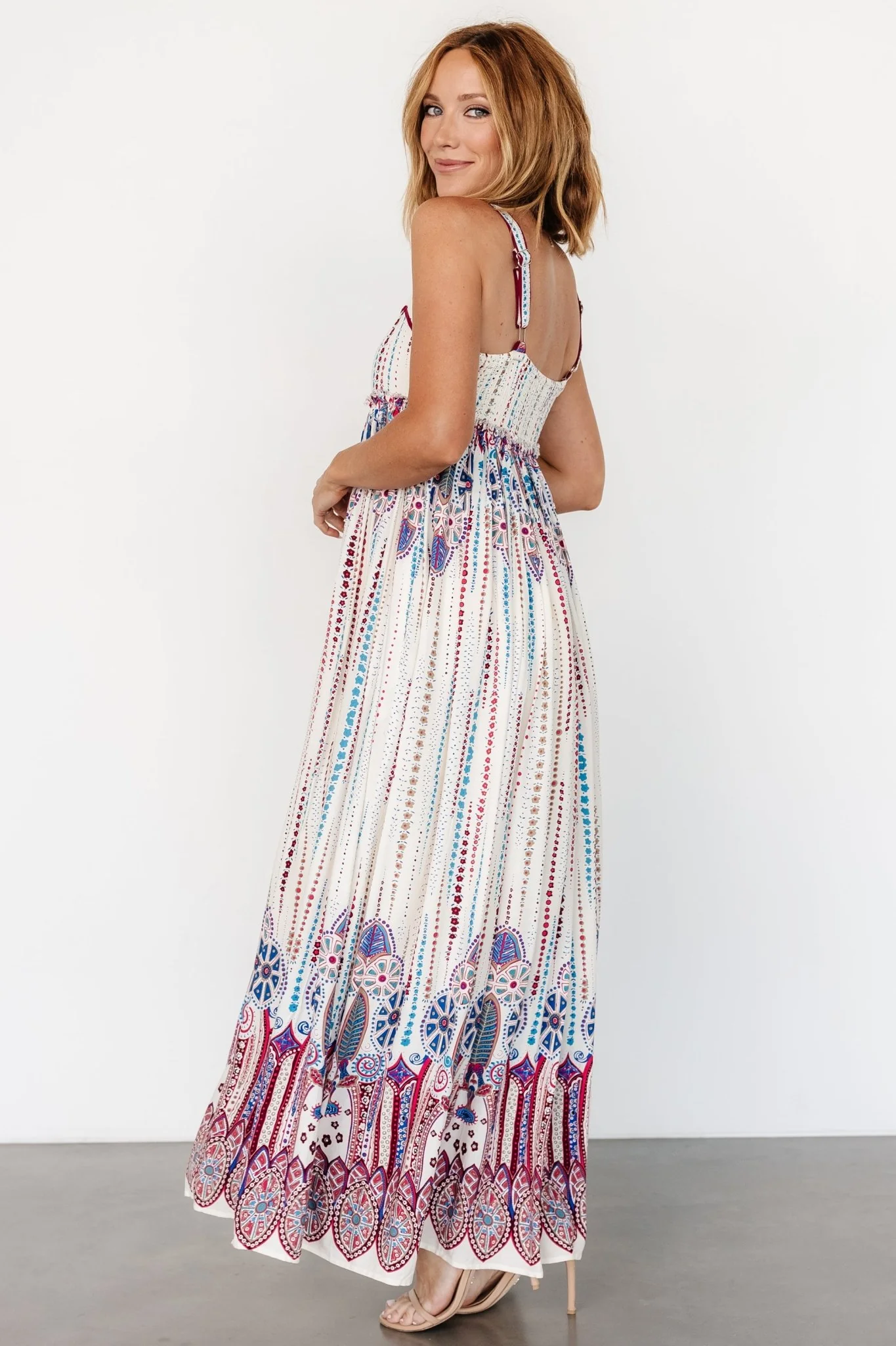 Ivania Tank Maxi Dress | Cream Multi