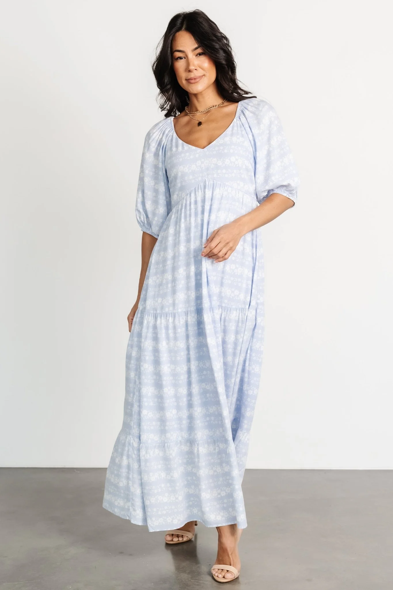 Adalee Dress | Light Blue Floral