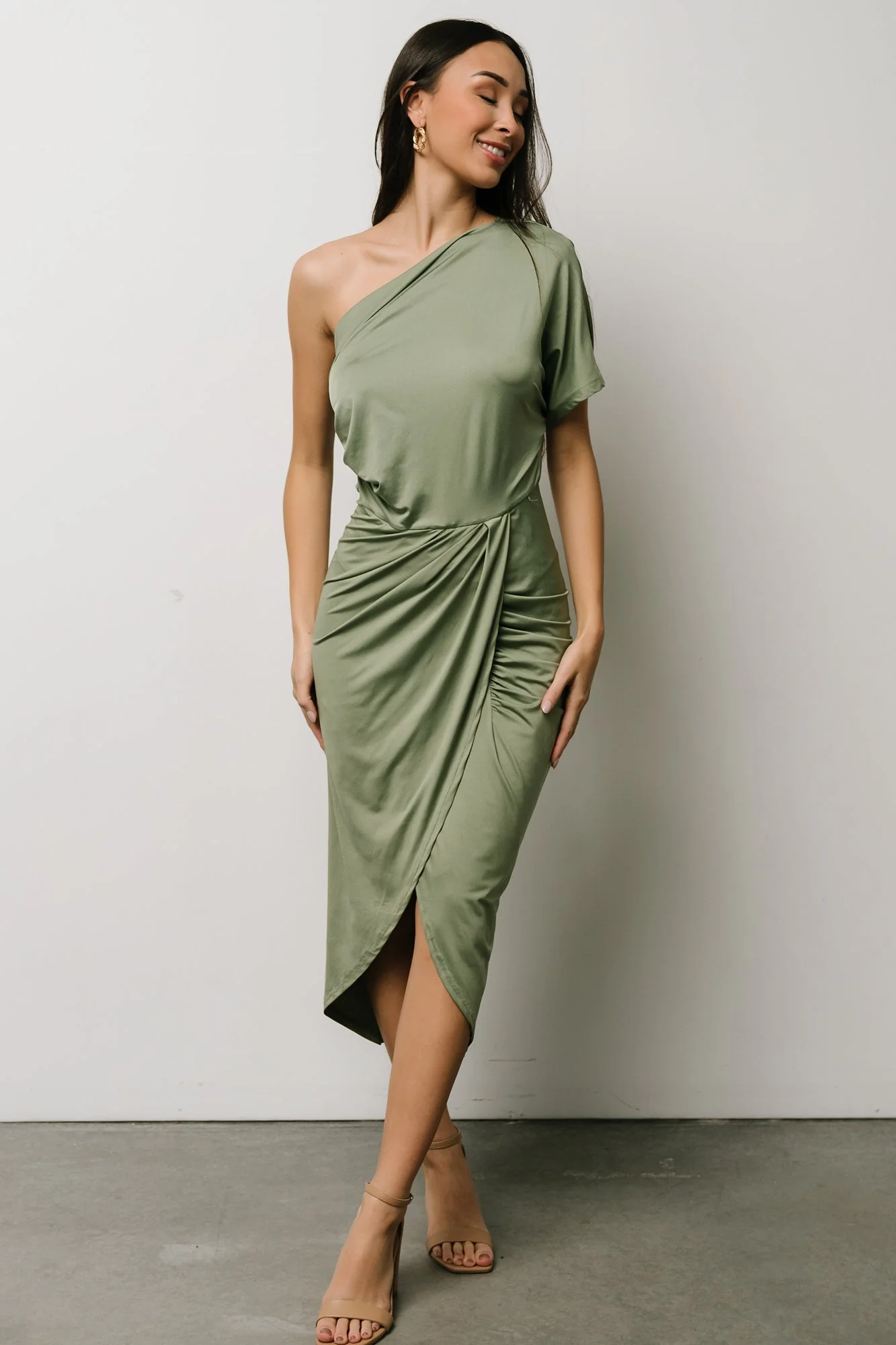 Addison Midi Dress | Dusty Sage