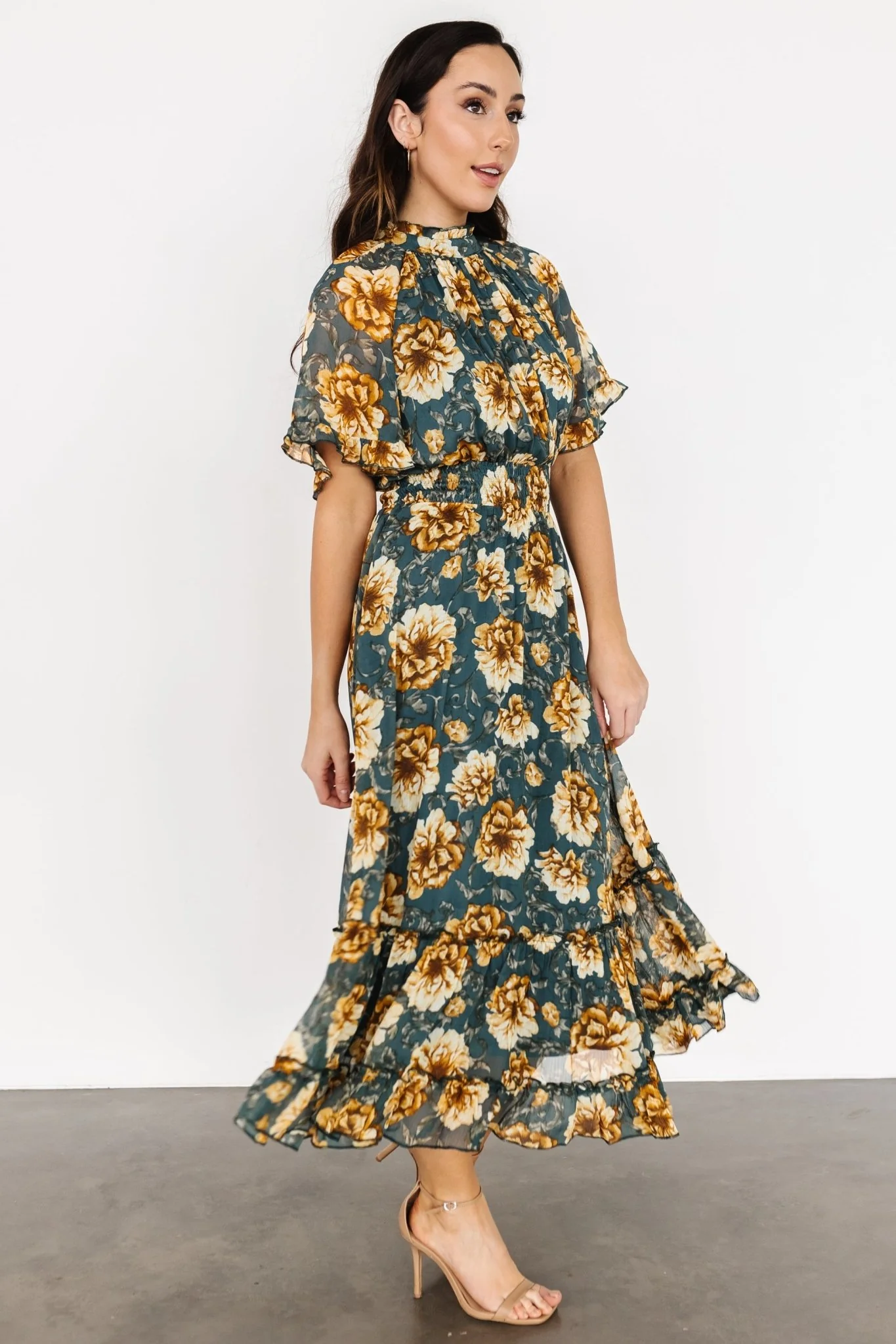 Ashton Maxi Dress | Topaz + Gold Floral