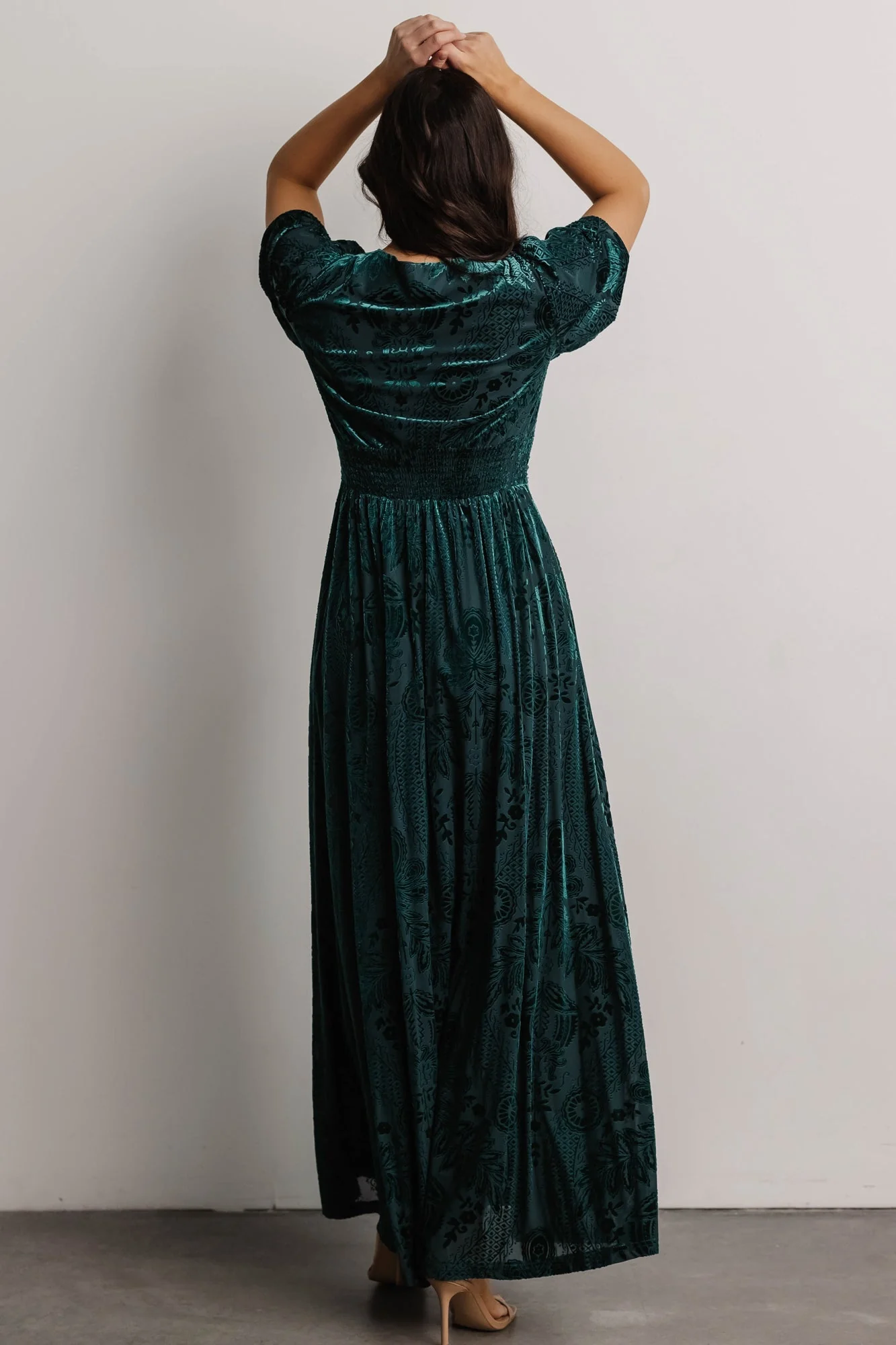 Leslie Velvet Maxi Dress | Emerald