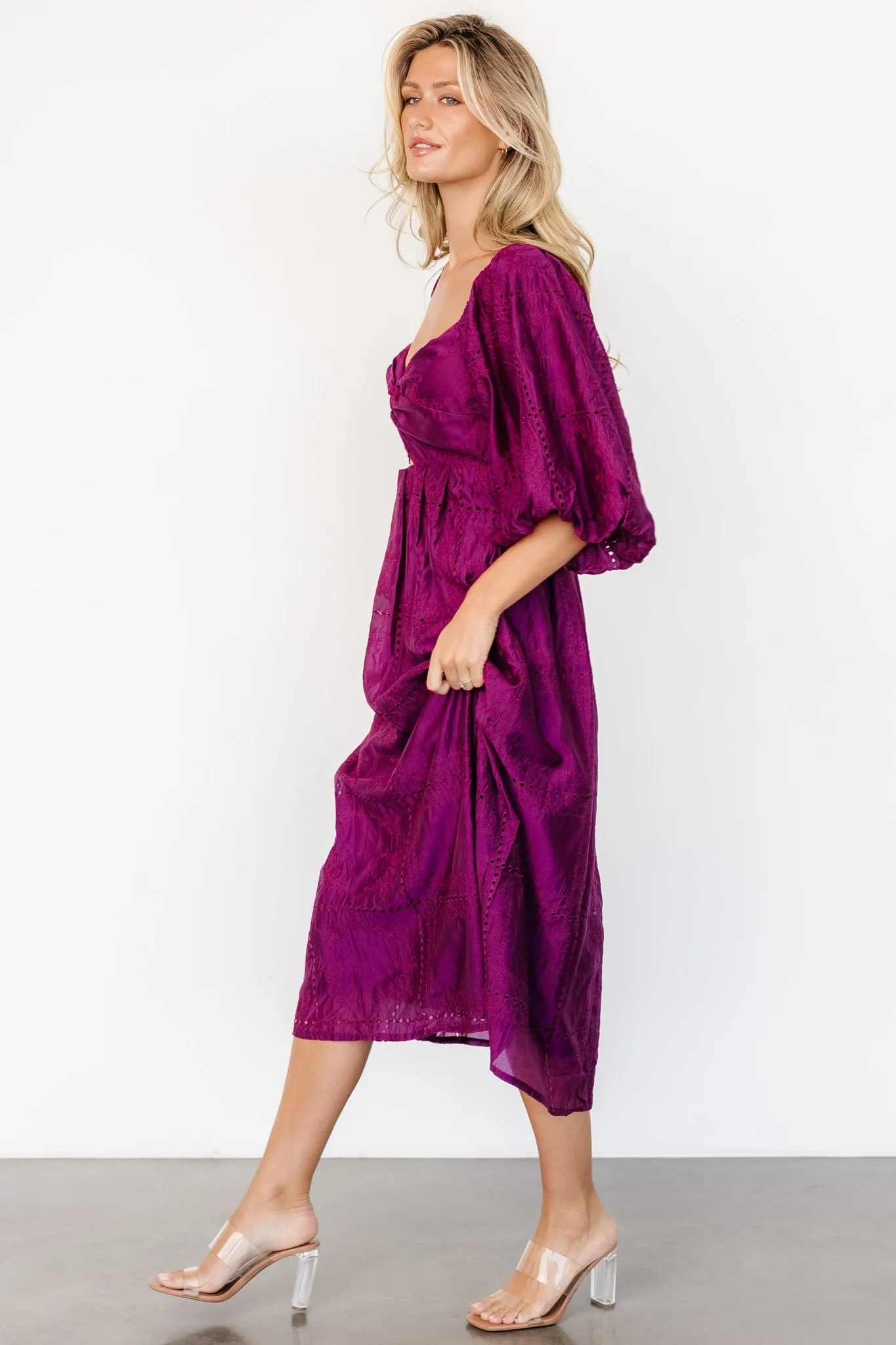 Brynn Midi Dress | Berry