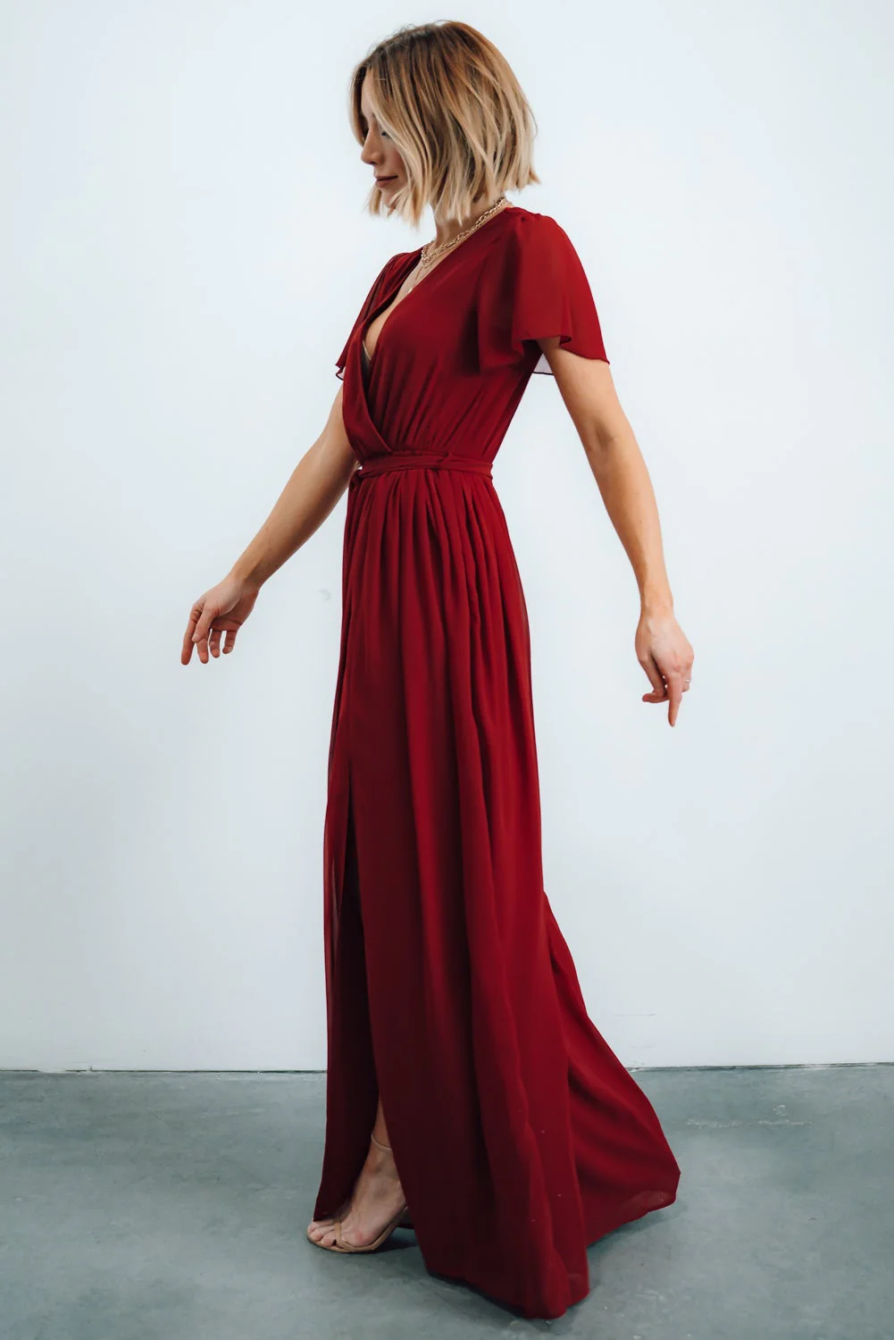 Kristina Maxi Dress | Burgundy
