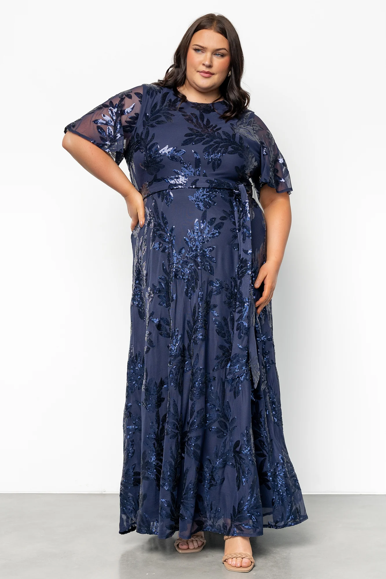 Muse Sequin Maxi Dress | Navy