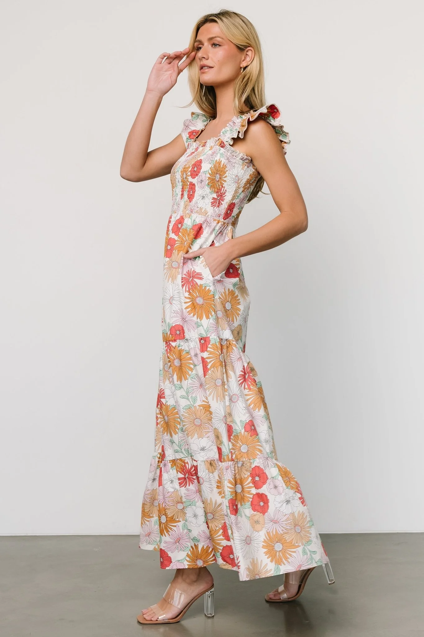Adela Maxi Dress | Cream Multi Floral