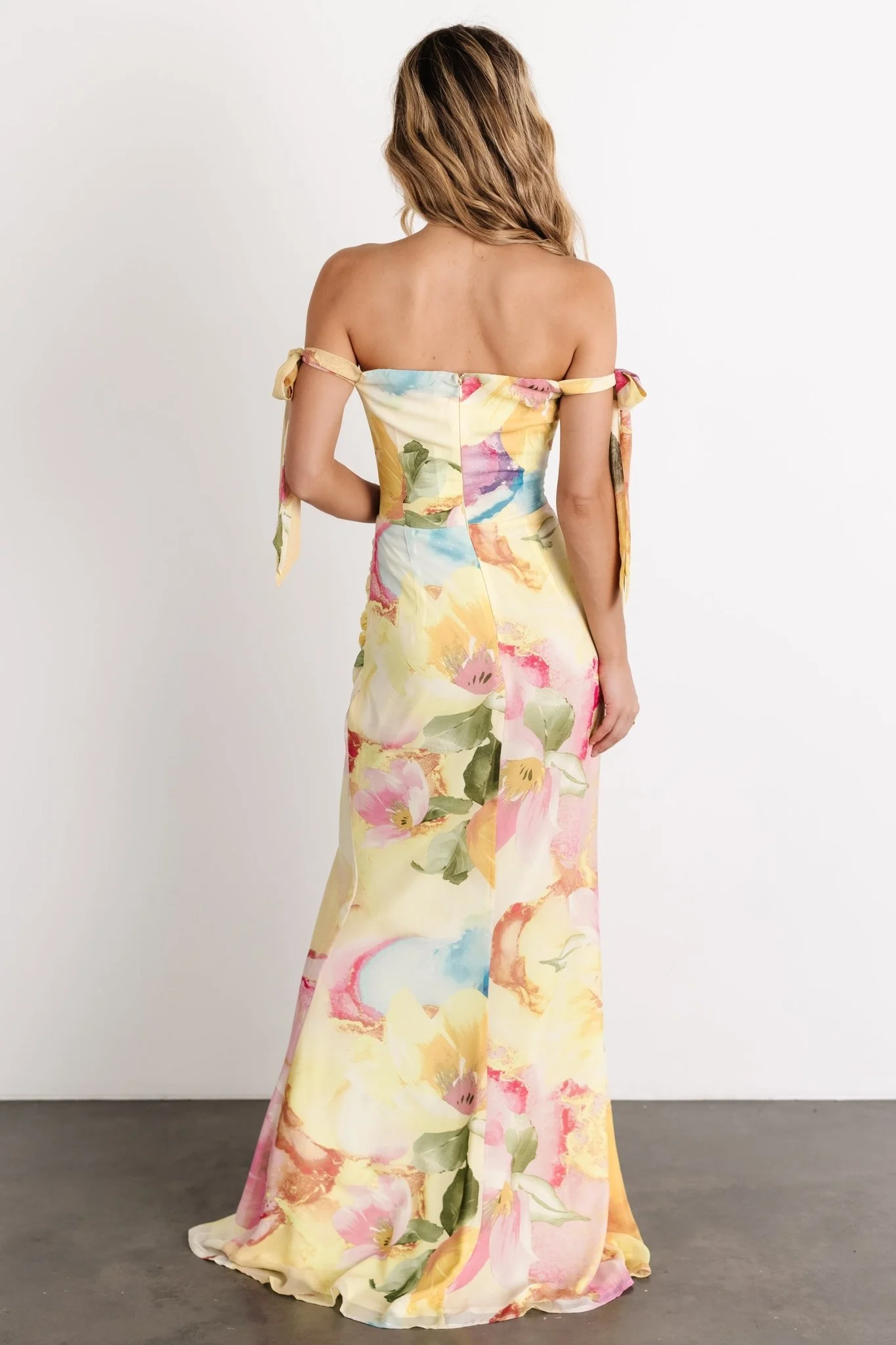 Allegra Off Shoulder Maxi Dress | Multi Floral