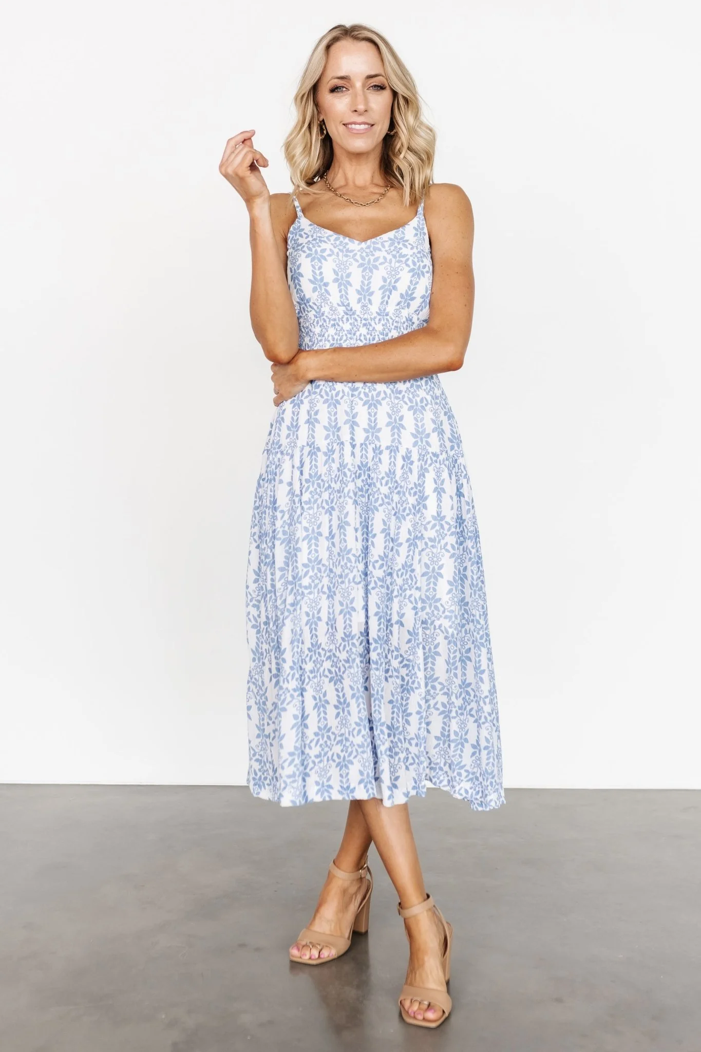 Thebes Tank Midi Dress | Blue Print