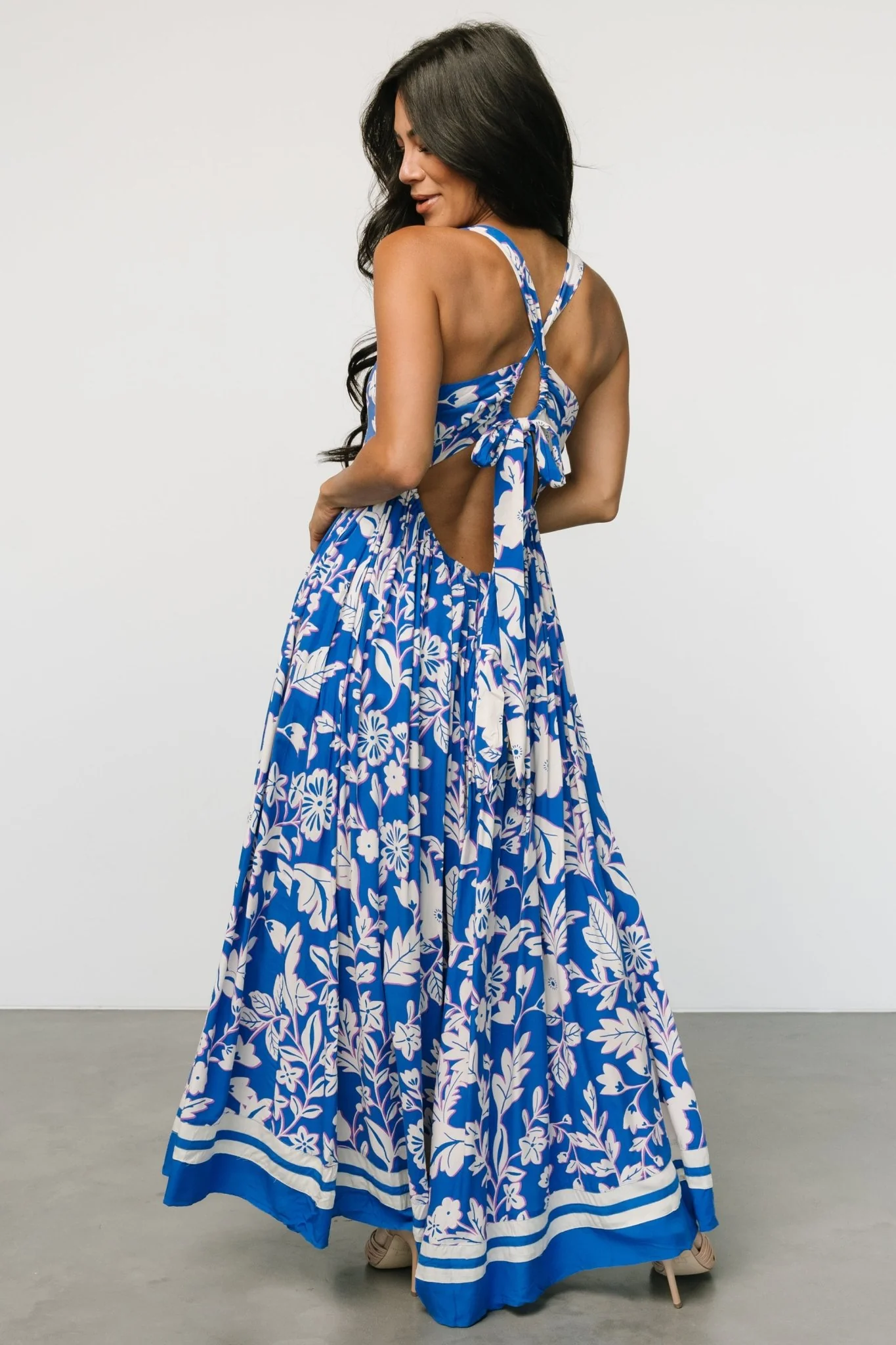 Atalanta Back Tie Maxi Dress | Blue Print