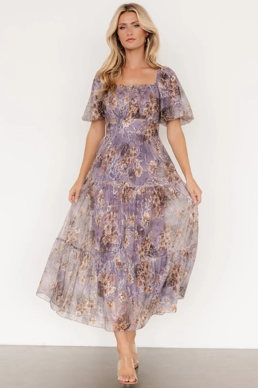 annabeth midi dress ASTR The Label AnnaBeth Blue Floral Dress | Maxi Dress