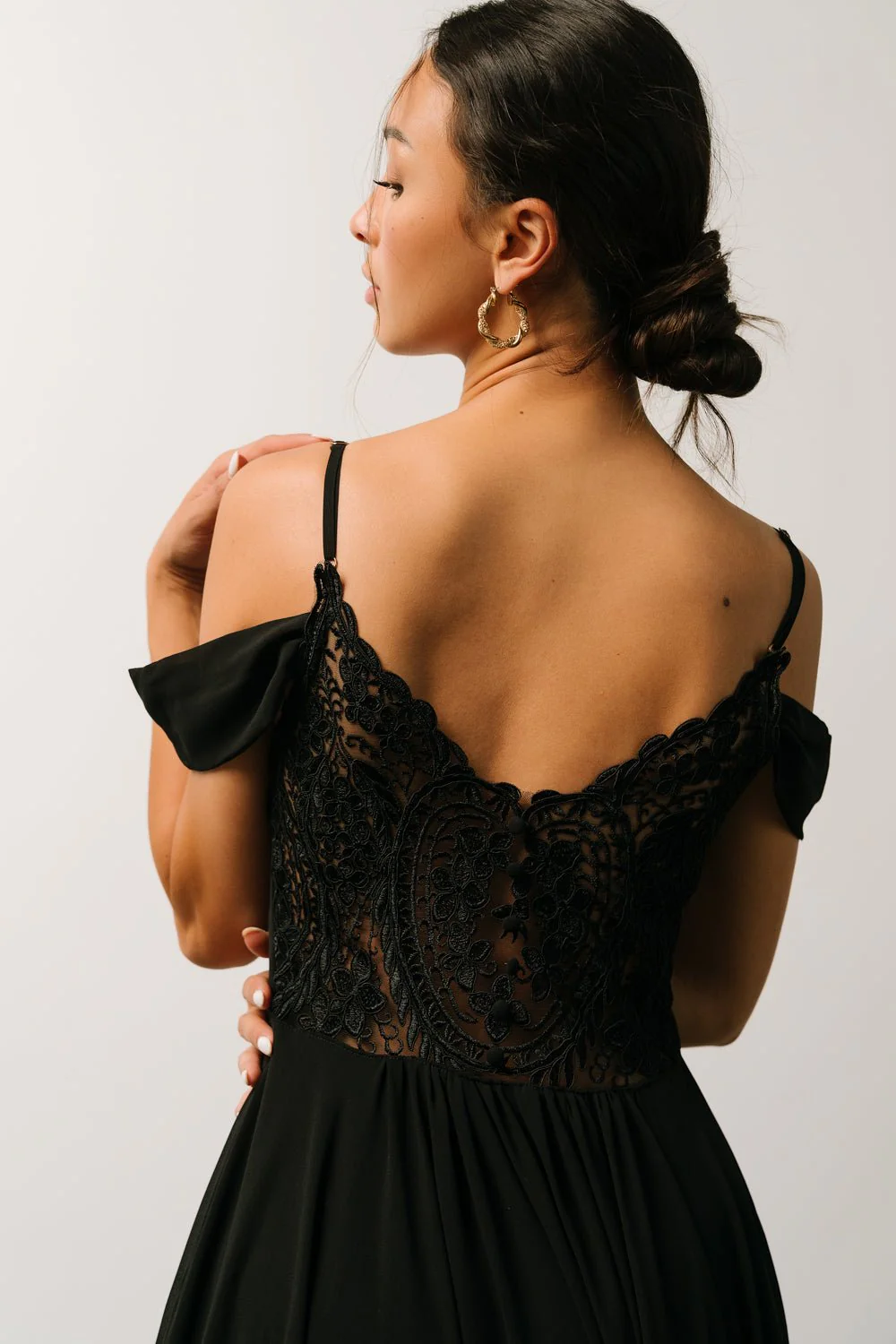 Bianca Lace Maxi Dress | Black