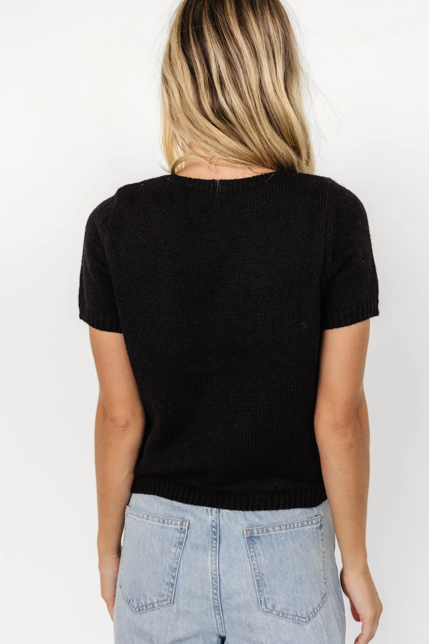 Chloe Bow Sweater | Black