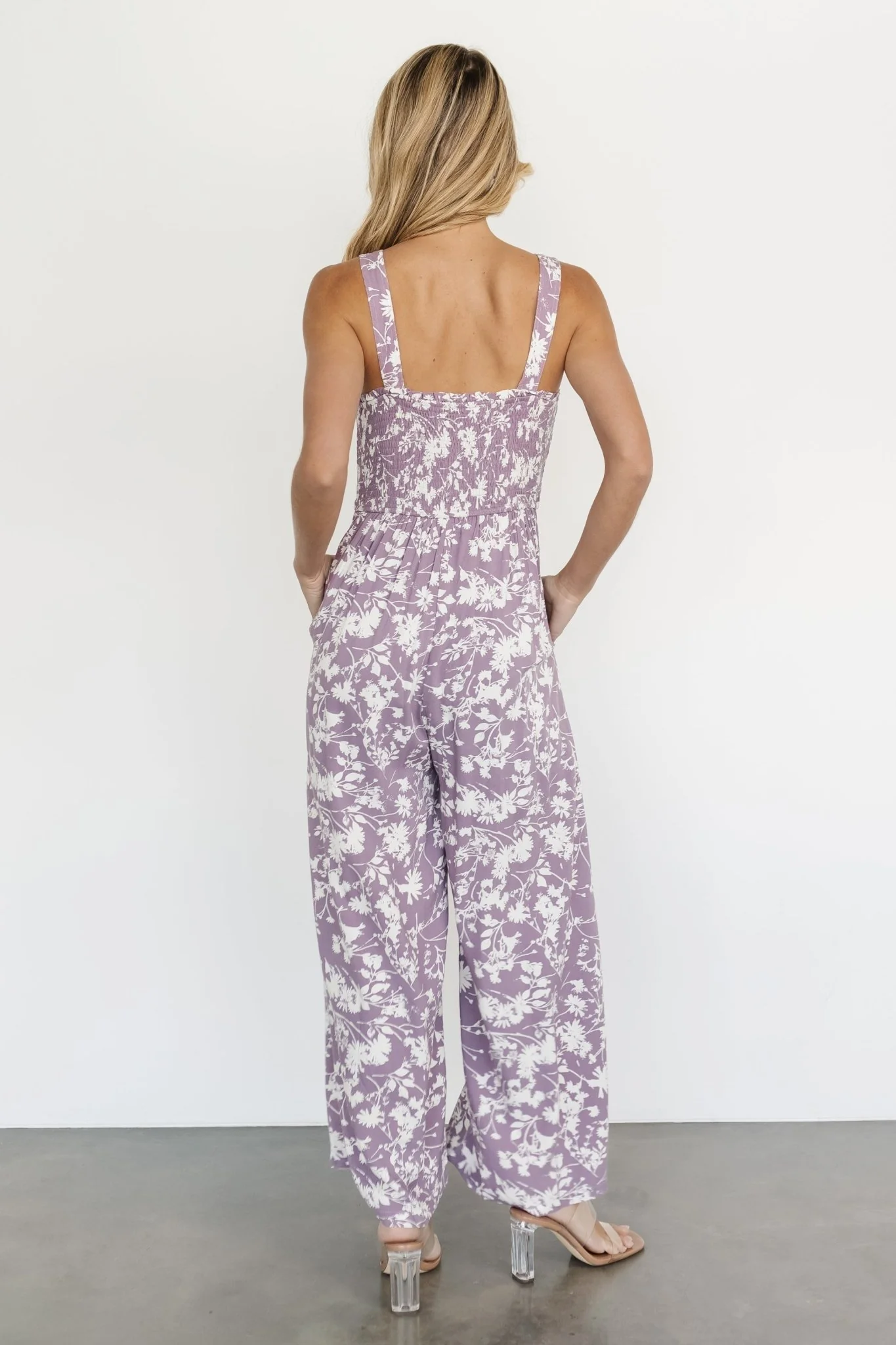 Palisades Tank Jumpsuit | Lavender Print