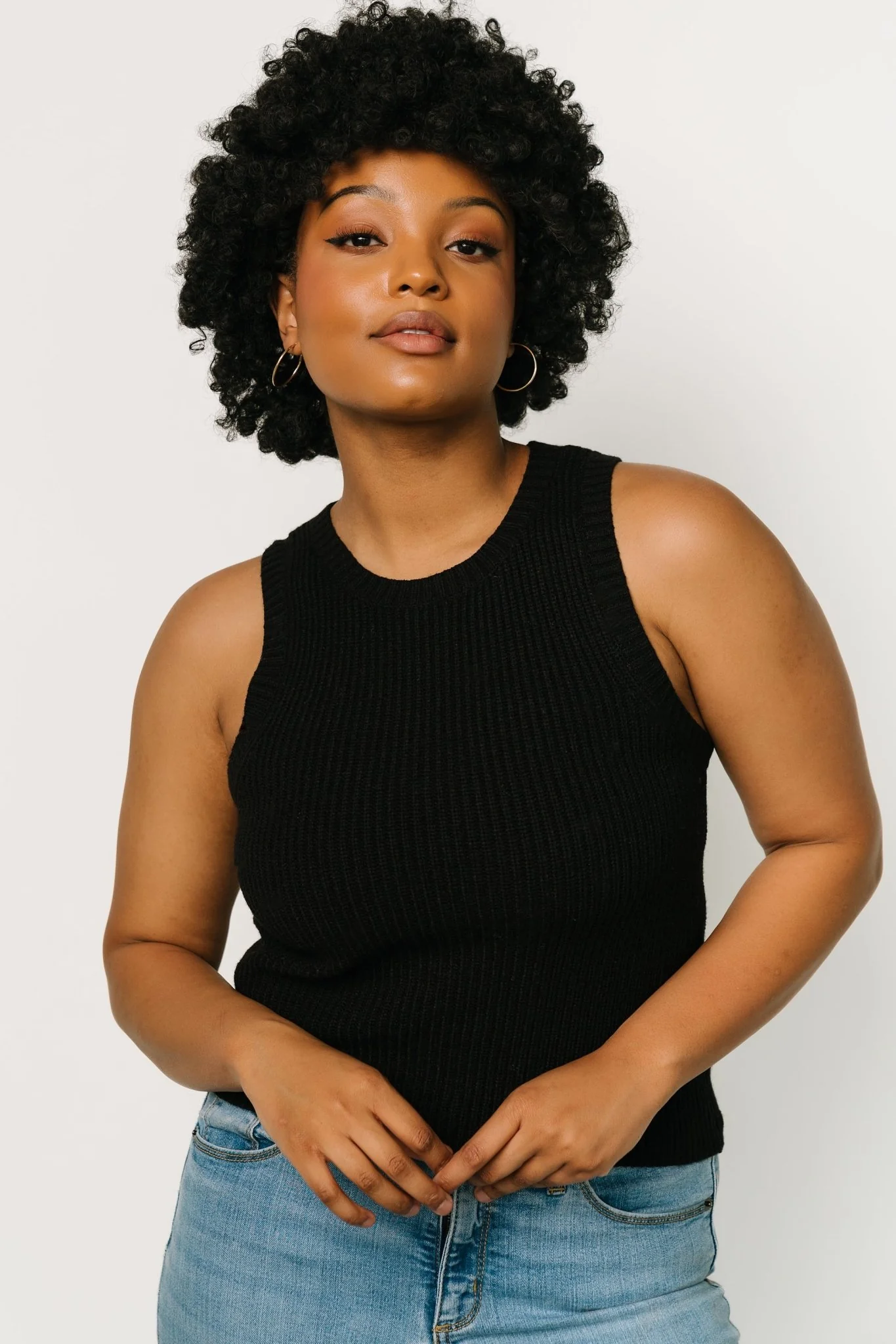 Cruz Knit Tank Top | Black