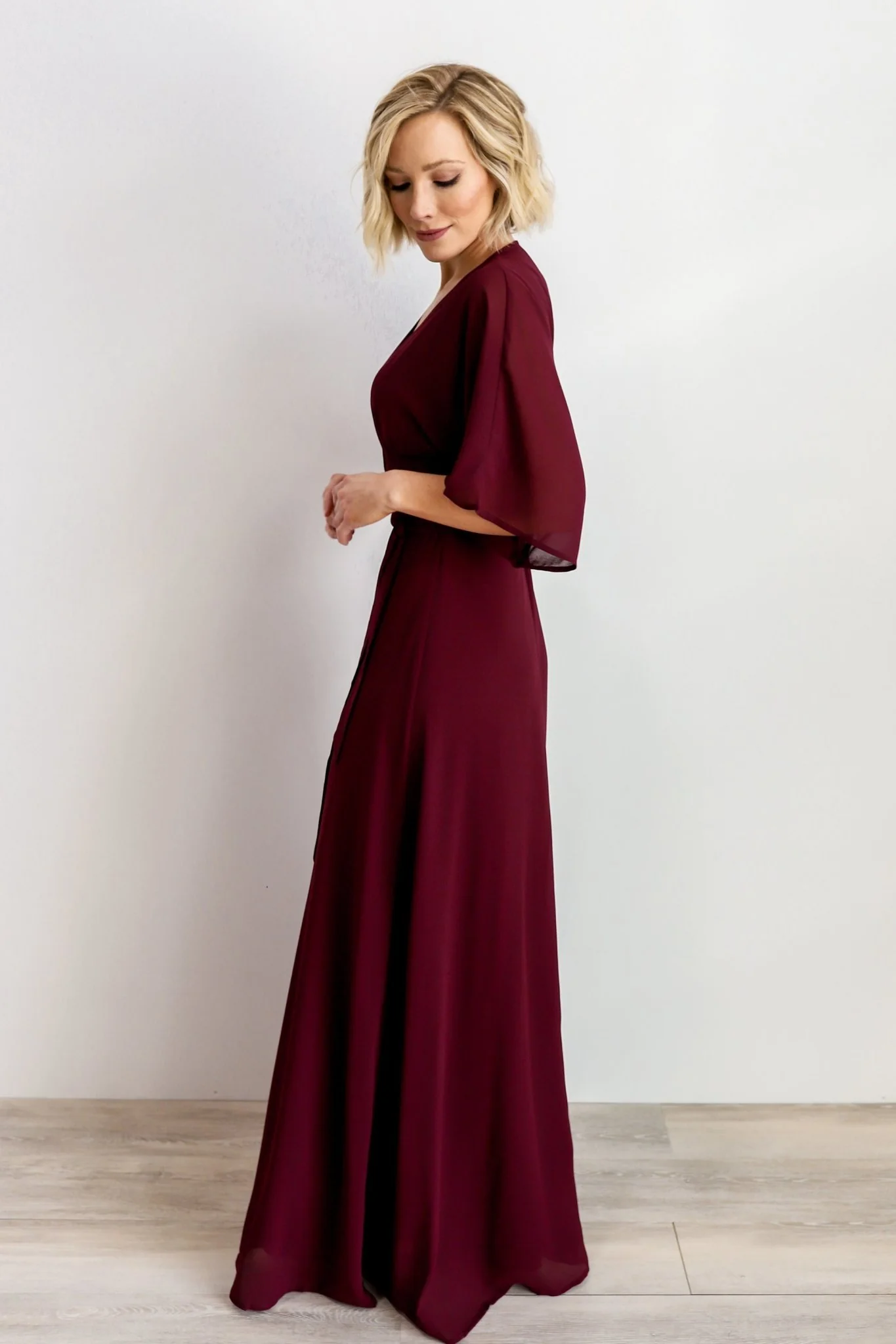 Lilly Wrap Maxi Dress | Burgundy