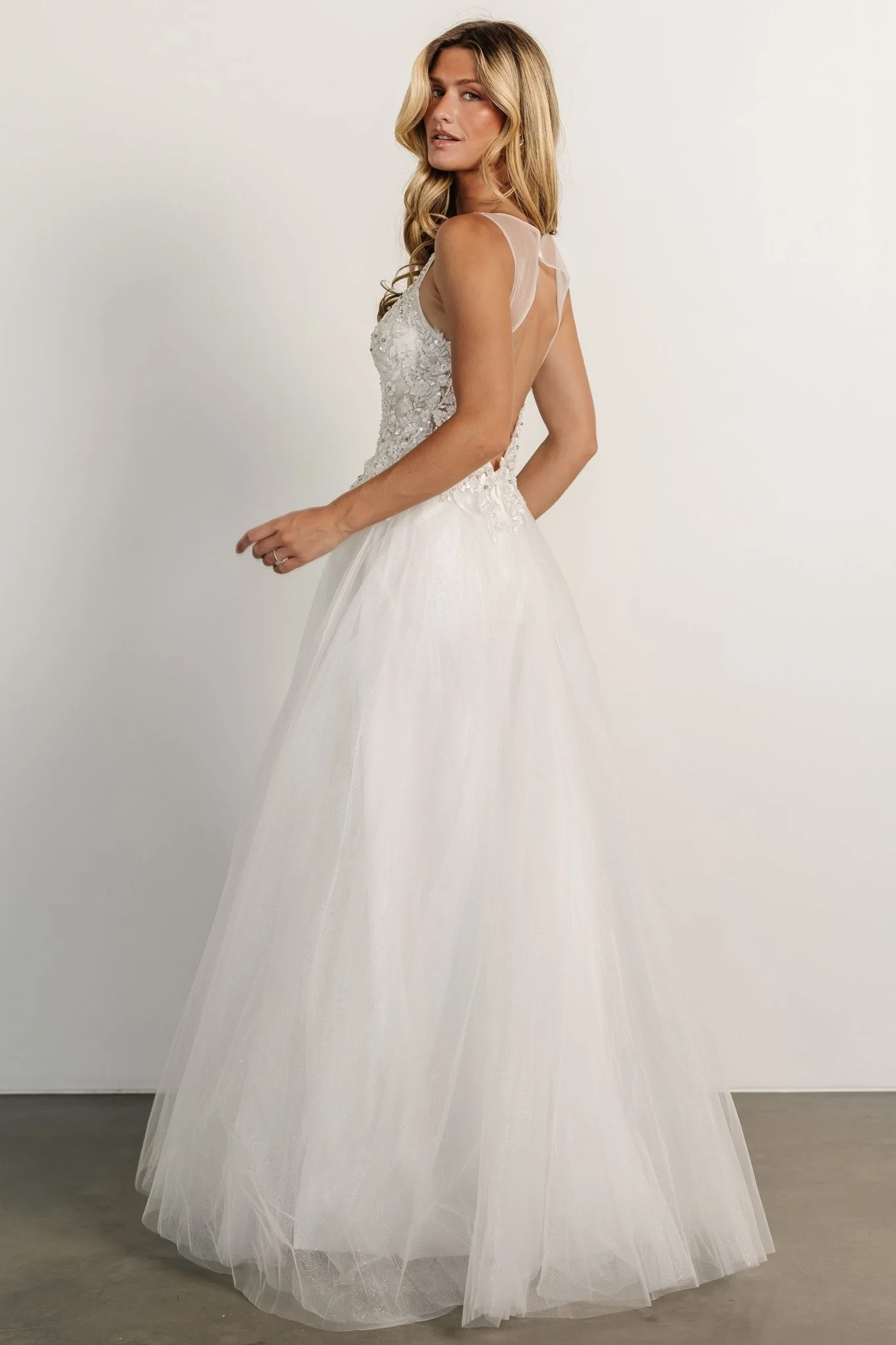 Affection Shimmer Bridal Gown | Off White