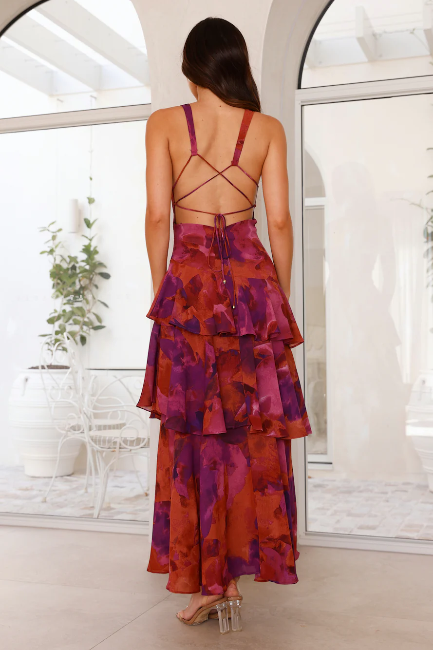 Nightfall Seduction Maxi Dress Purple