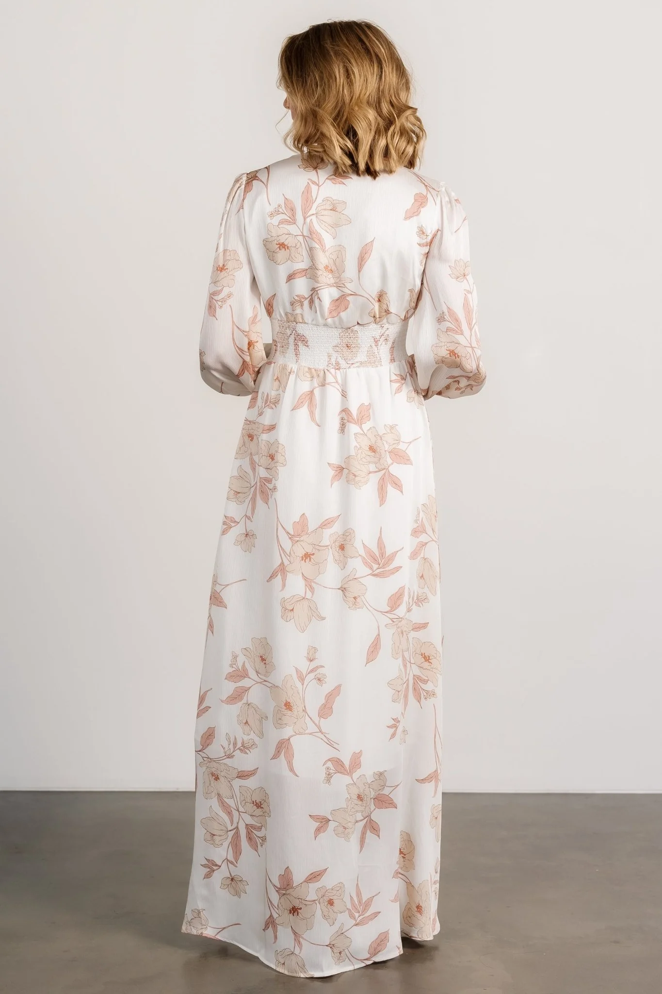 Mayfair High Low Maxi Dress | White Floral