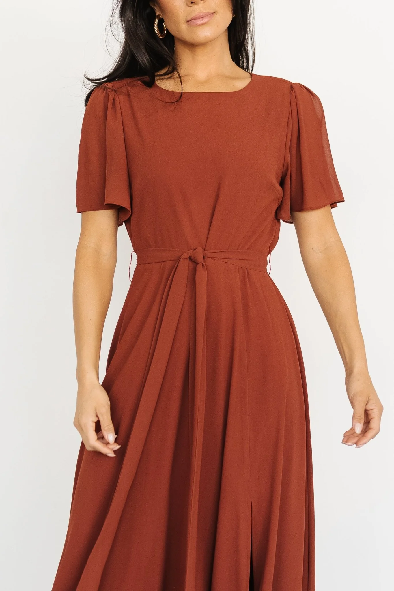 Naomi Short Sleeve Maxi Dress | Cinnamon