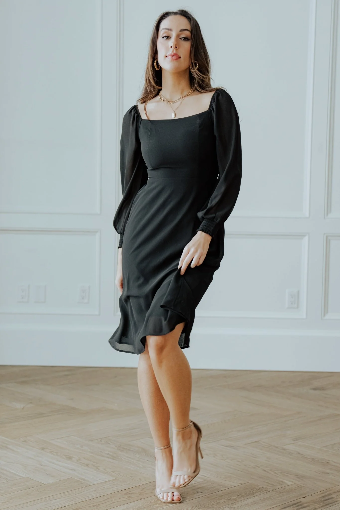 Elise Short Dress | Black