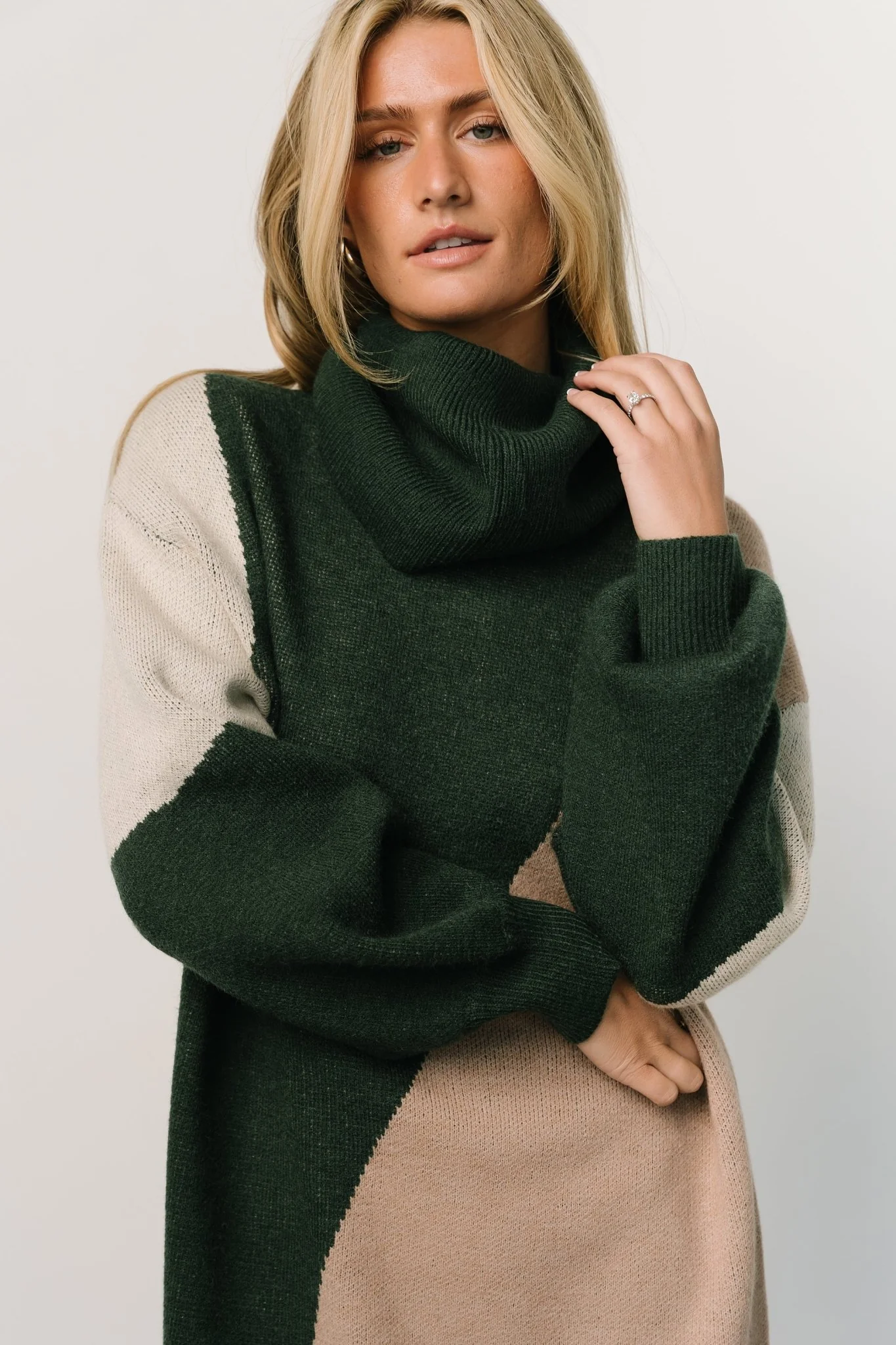 Diego Sweater Dress | Hunter Green Multi