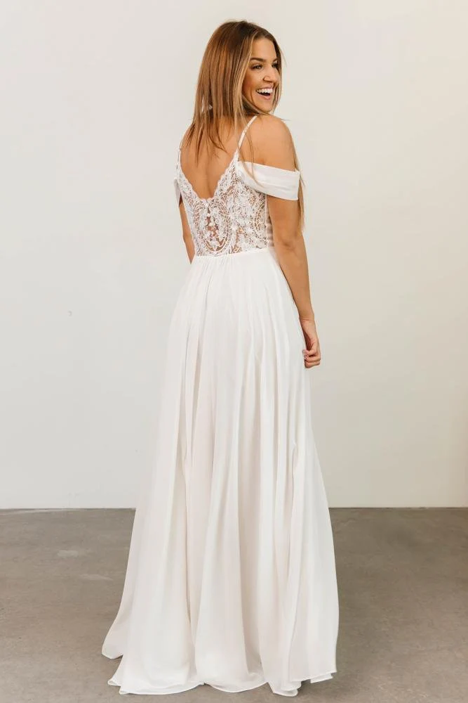Bianca Lace Maxi Dress | Off White
