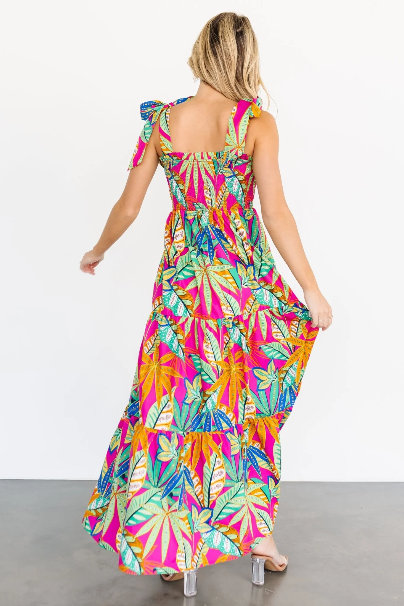 Cabana Maxi Dress | Green + Fuchsia Multi