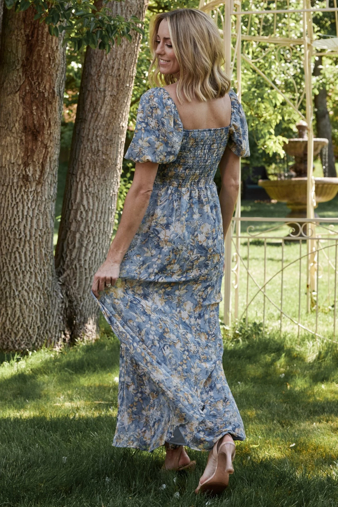 Raelynn Maxi Dress | Dusty Blue Floral