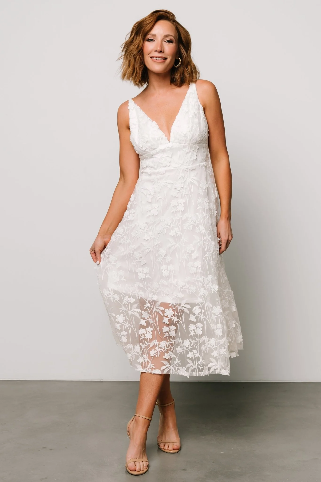 Larissa Midi Dress | Off White