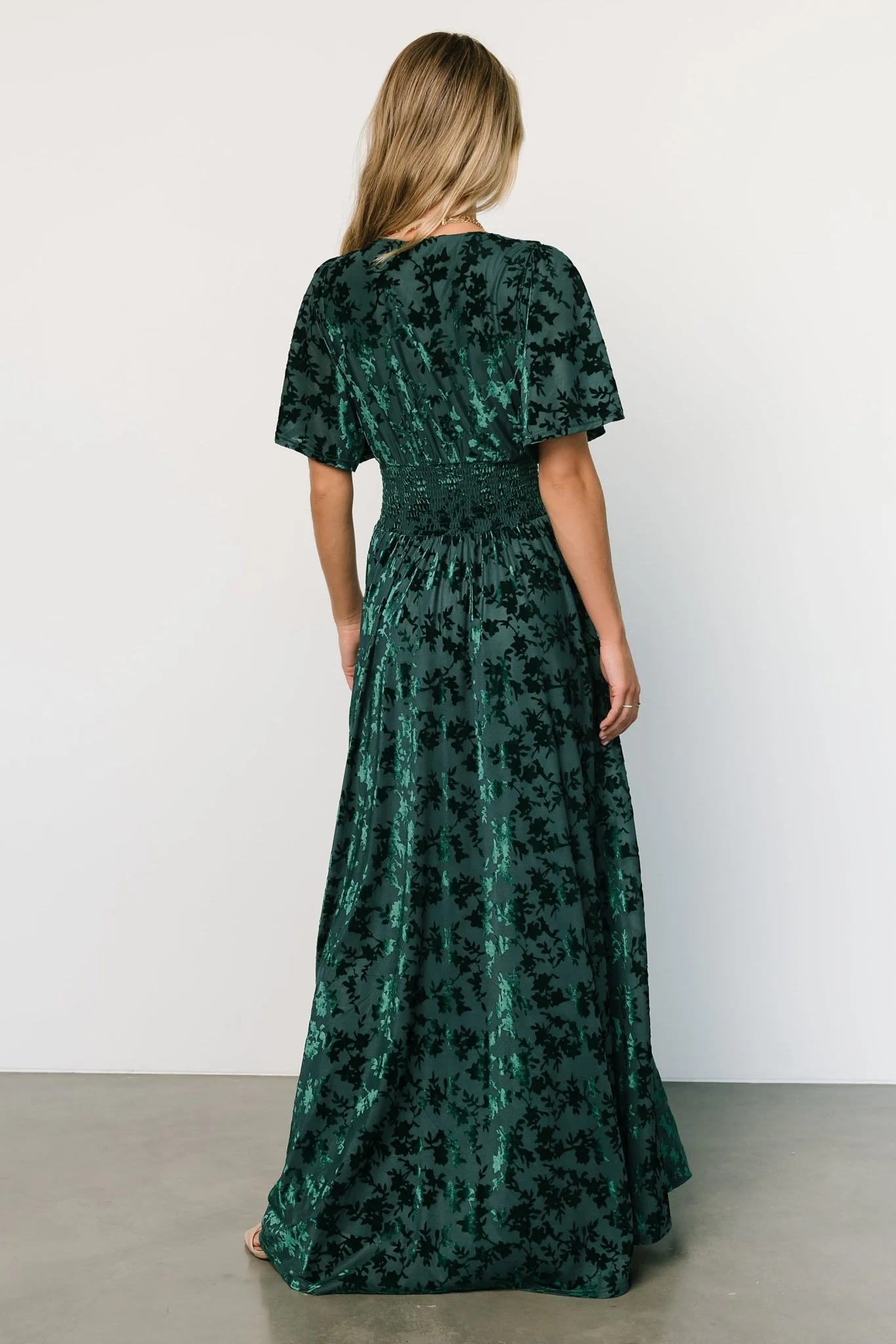 Veronica Velvet Maxi Dress | Green