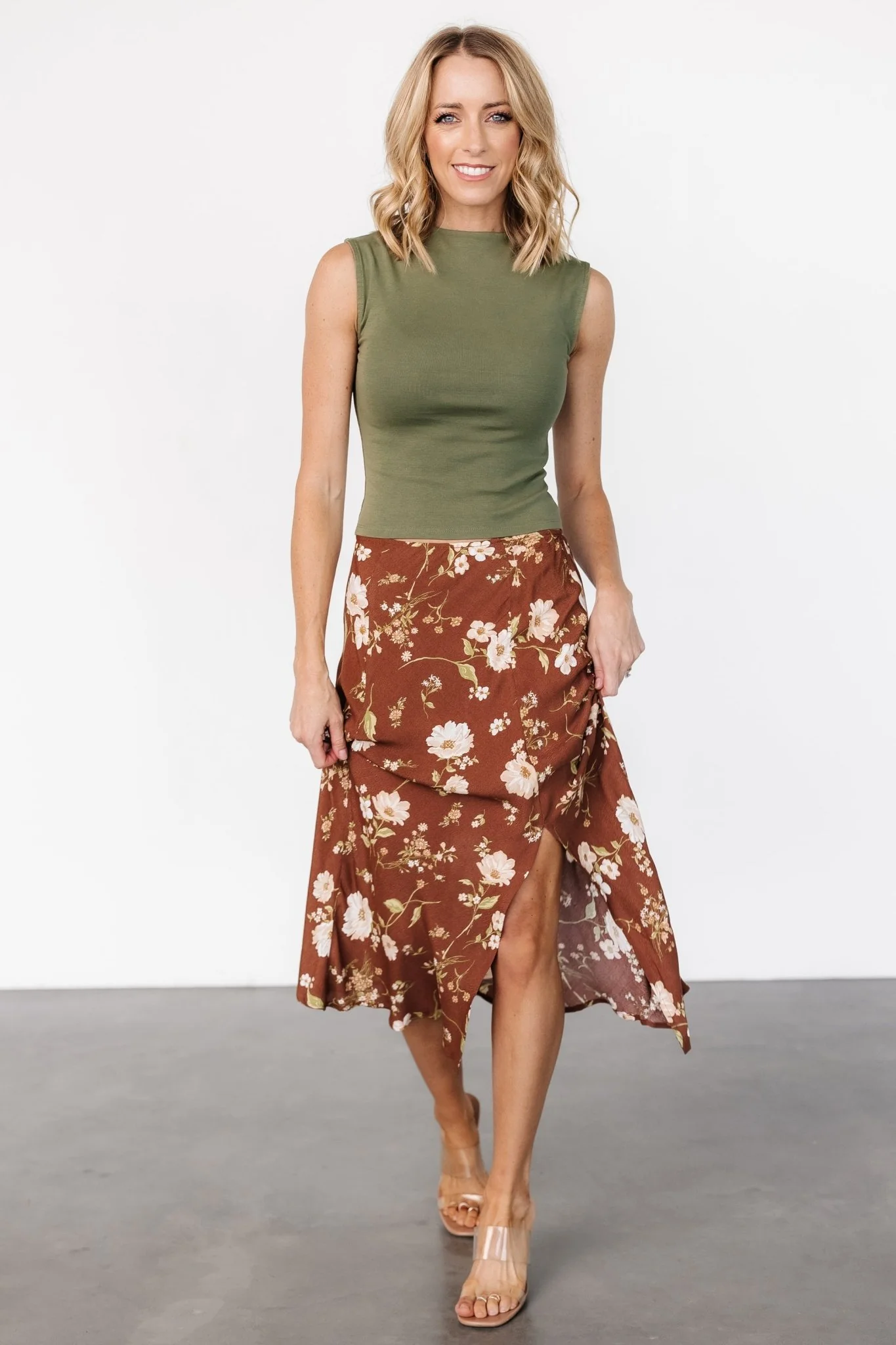 Fairchild Skirt | Brown Floral