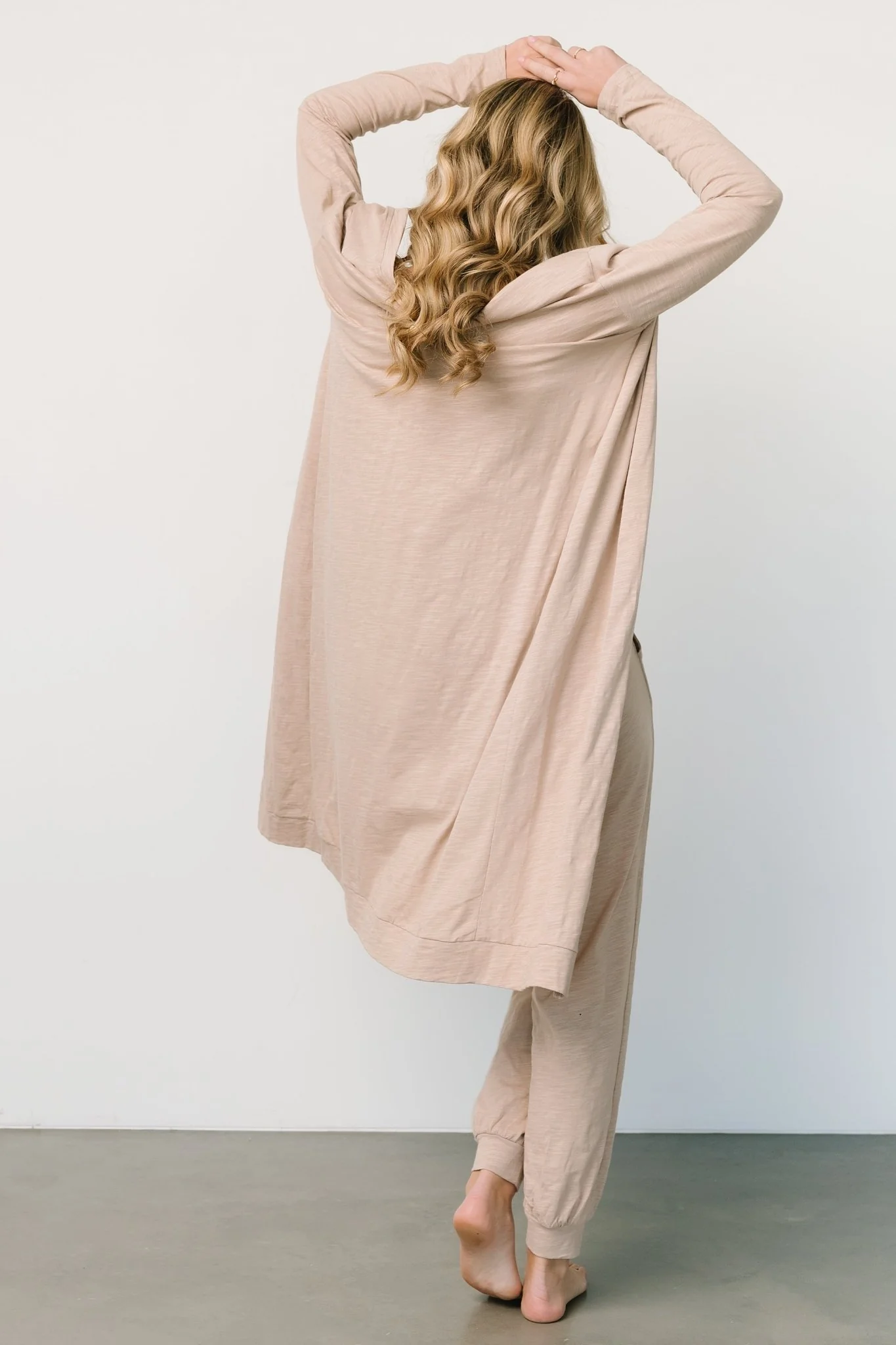 Janae Jumpsuit + Cardigan Set | Oatmeal