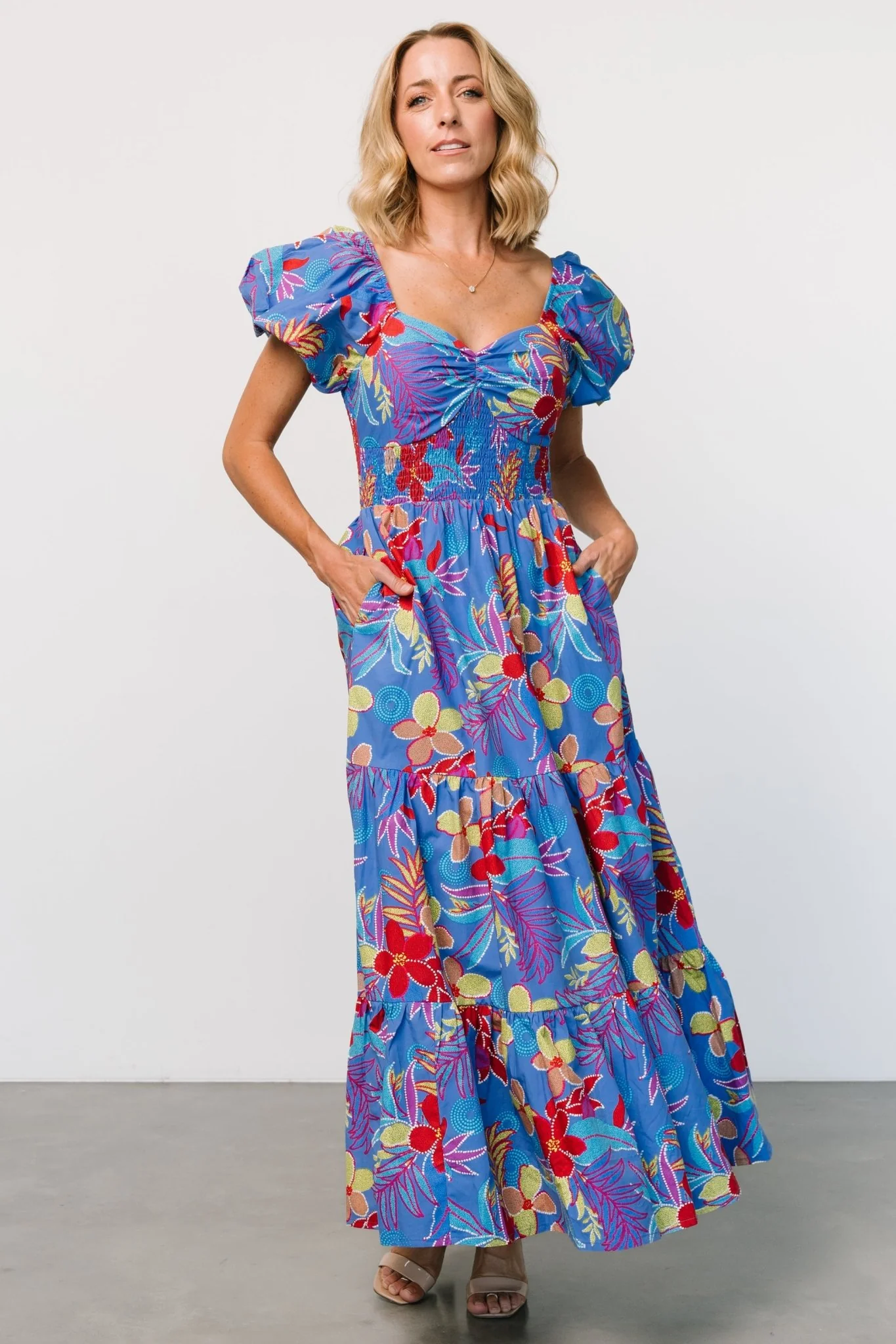 Melanie Maxi Dress | Blue Multi