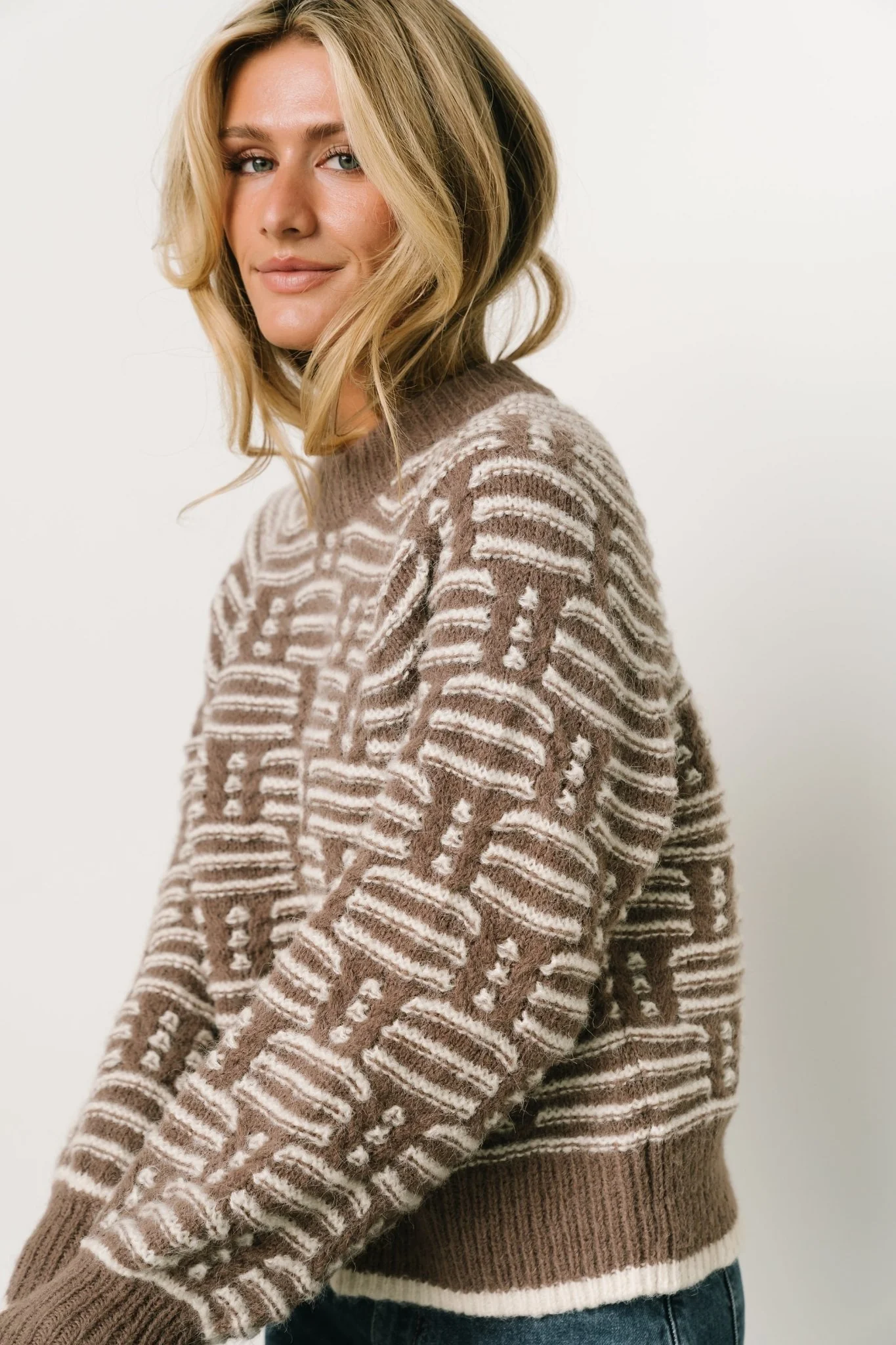 Hawthorne Knit Sweater | Mocha + Ivory