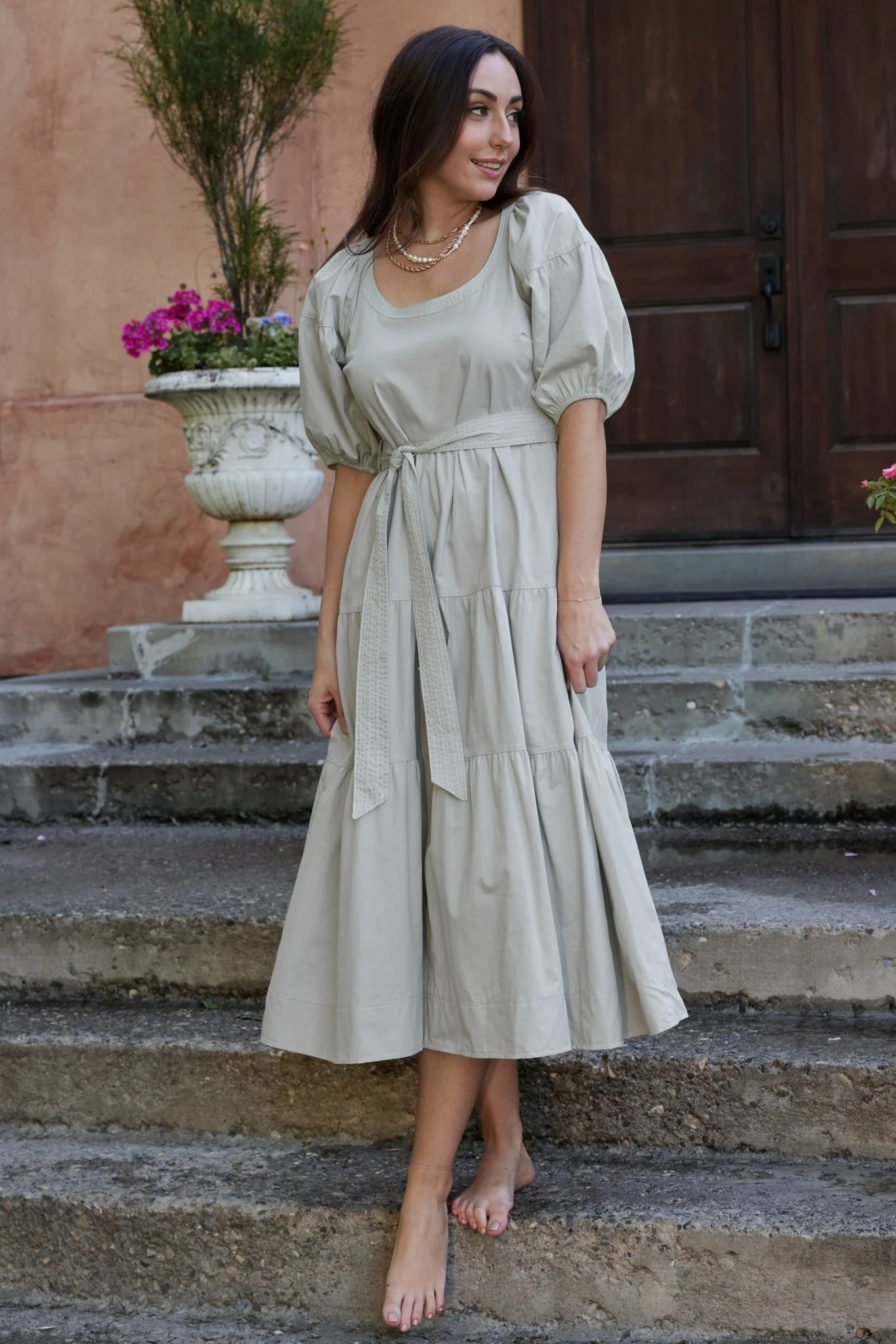 Dorothy Poplin Maxi Dress | Sage