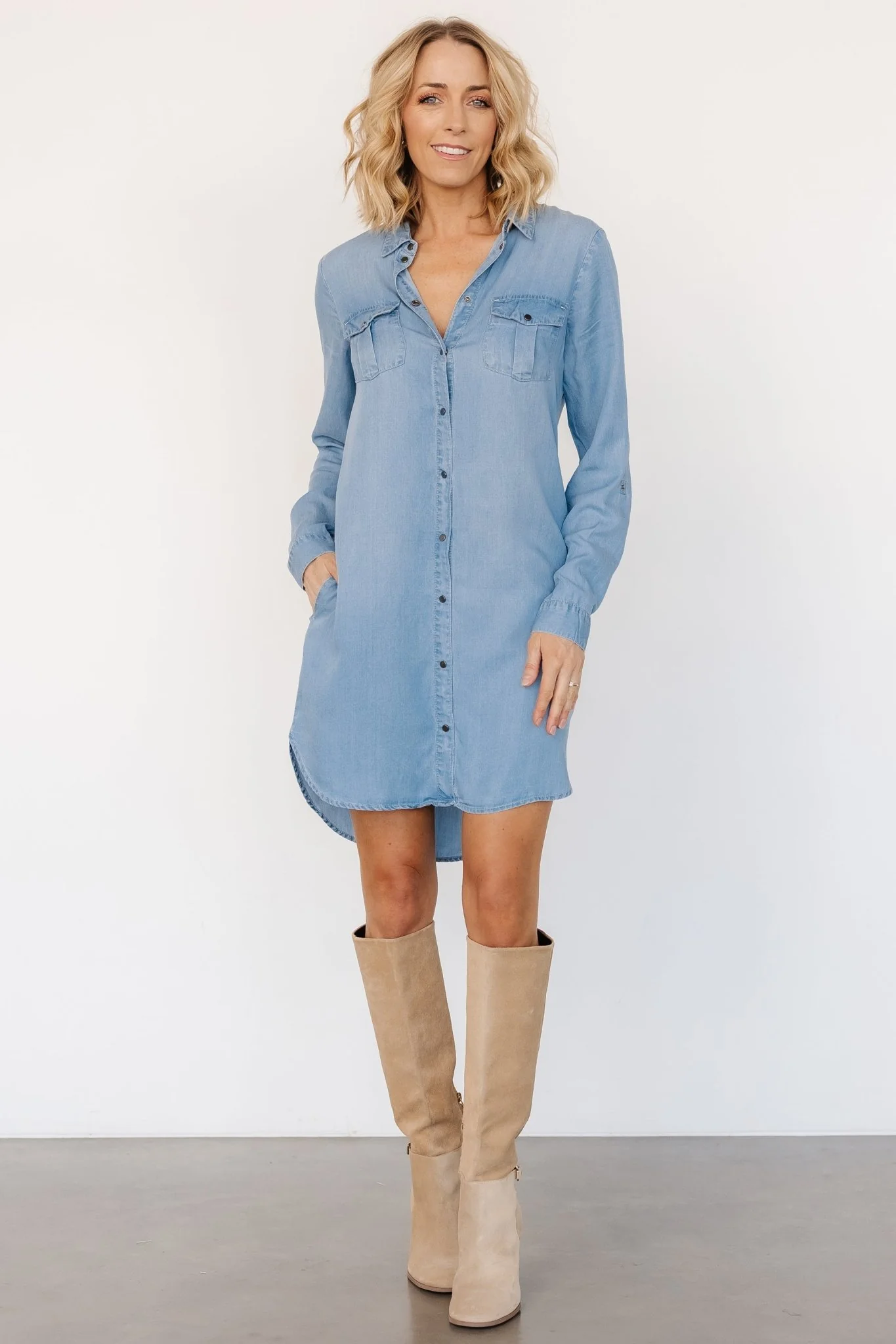 Shania Shirt Dress | Chambray